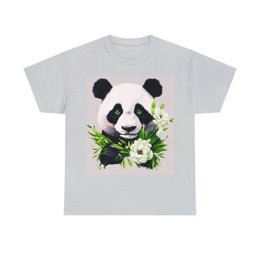 Panda Flower Power Heavy Cotton Tee