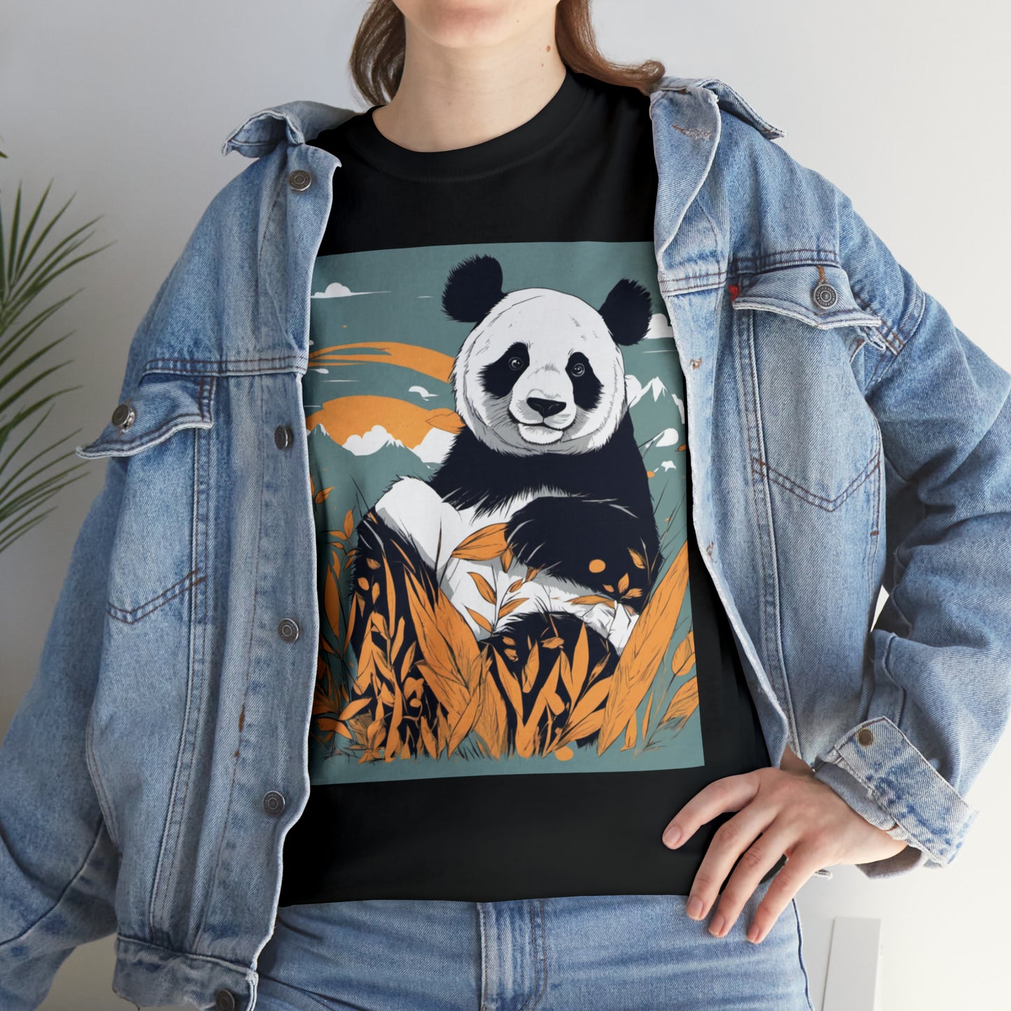 Autumn Panda Unisex Heavy Cotton Tee