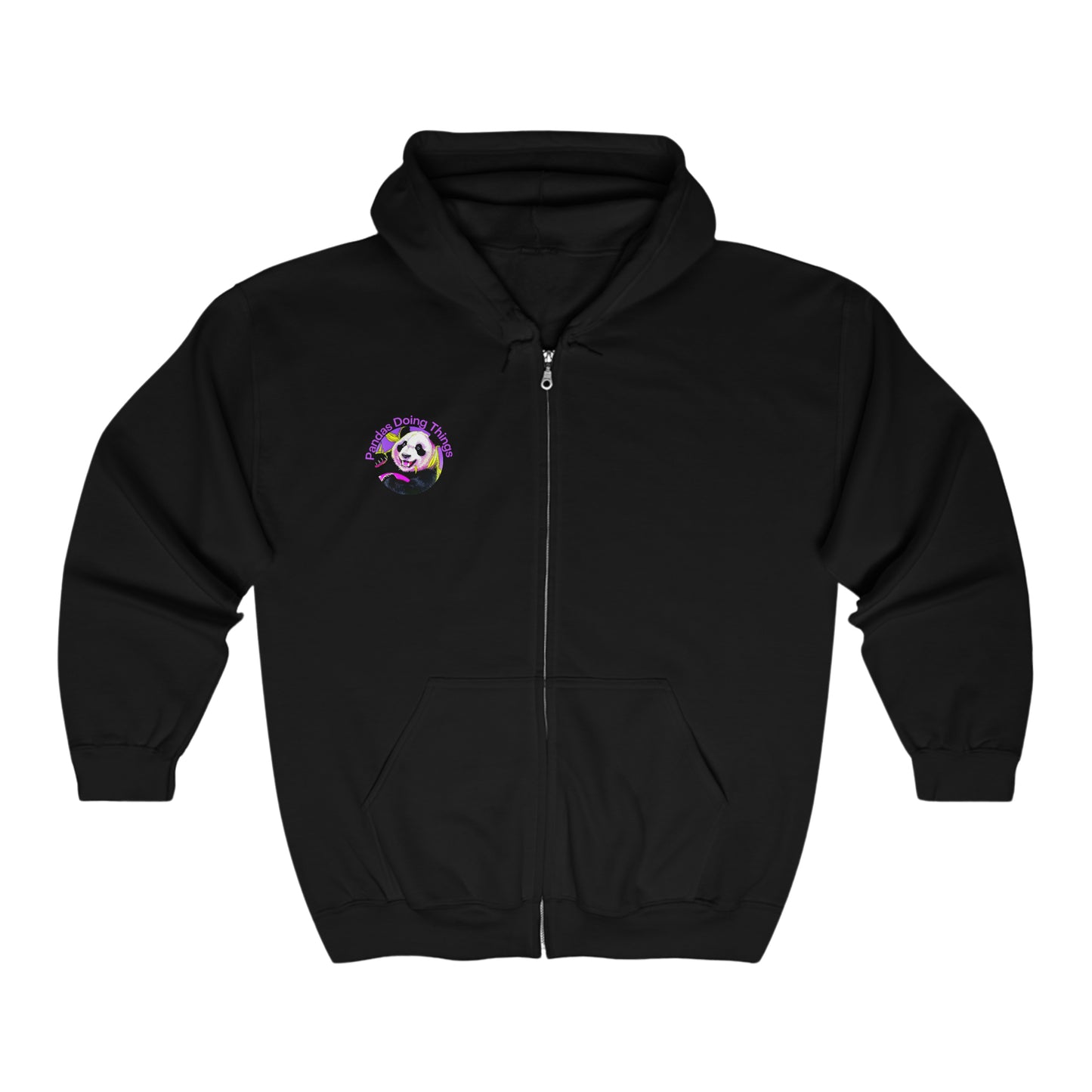 Pandas Doing Things Full Zip Hoodie