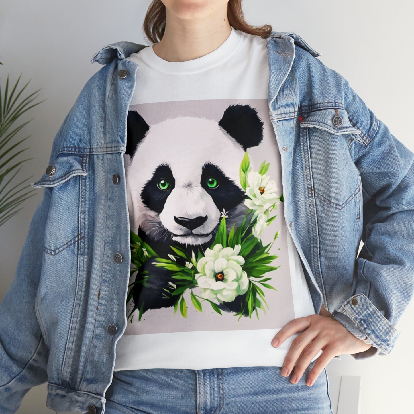 Panda Flower Power Heavy Cotton Tee