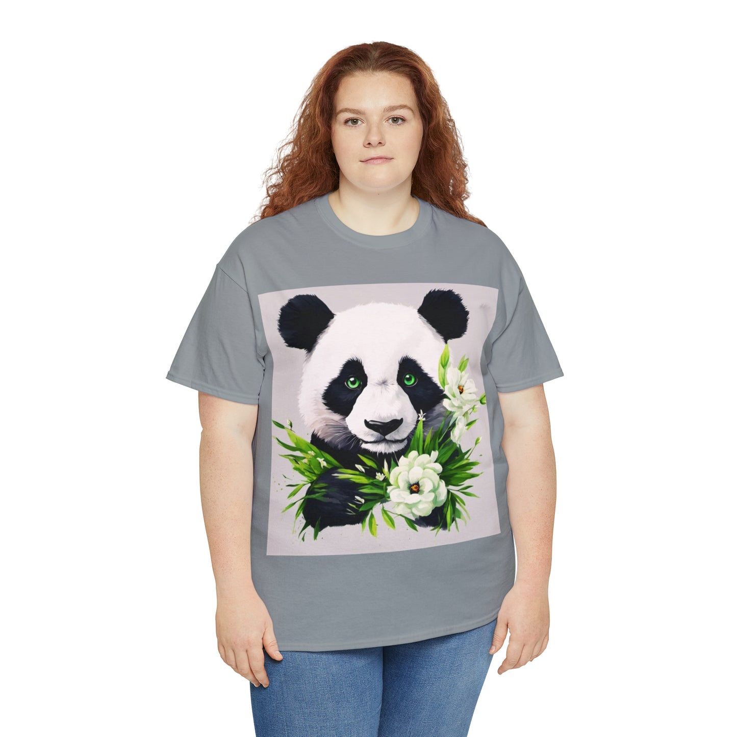 Panda Flower Power Heavy Cotton Tee