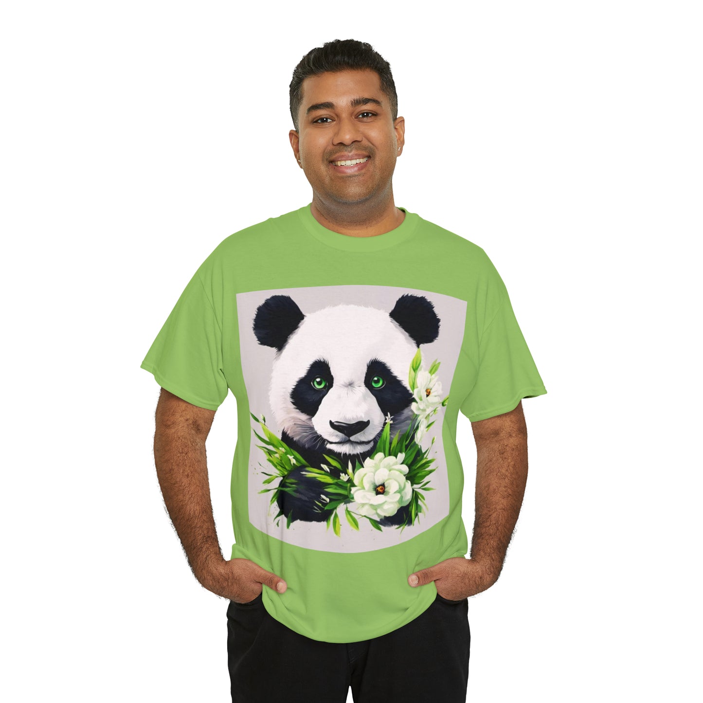 Panda Flower Power Heavy Cotton Tee