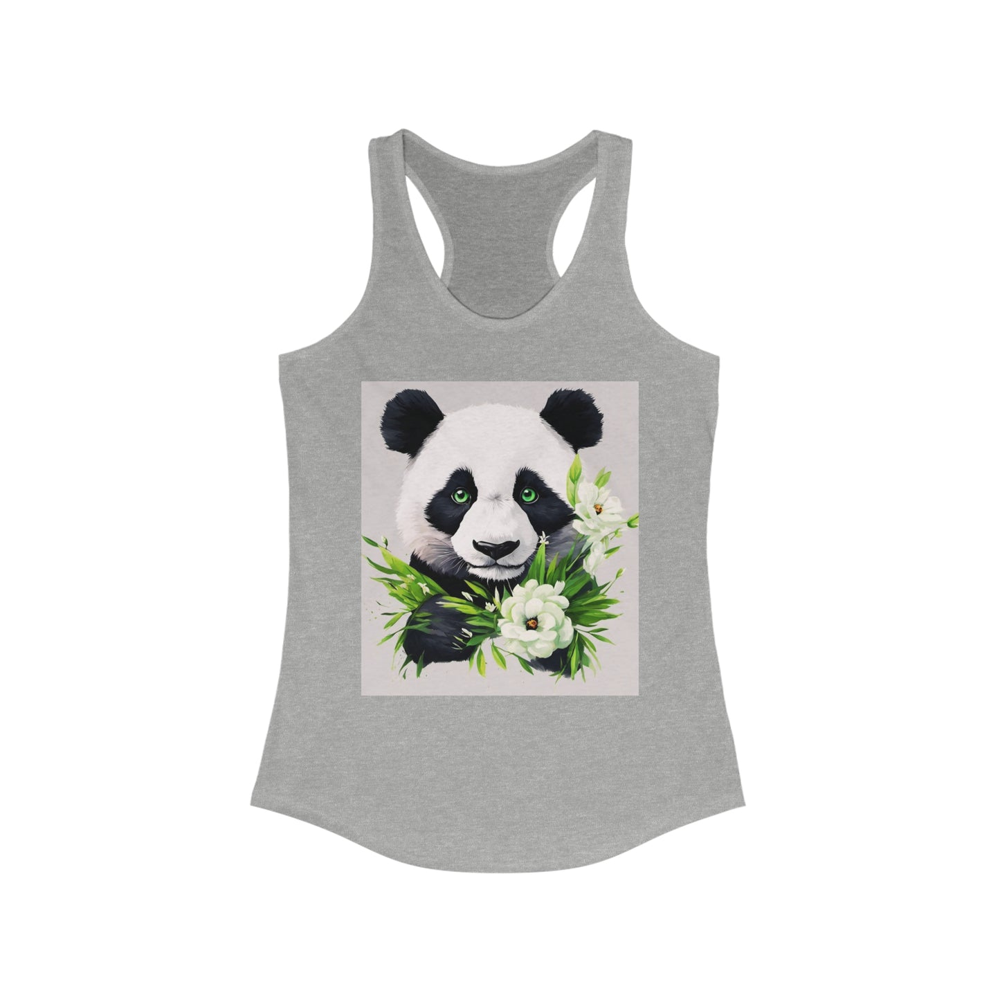 Panda Flower Power Ideal Racerback Tank