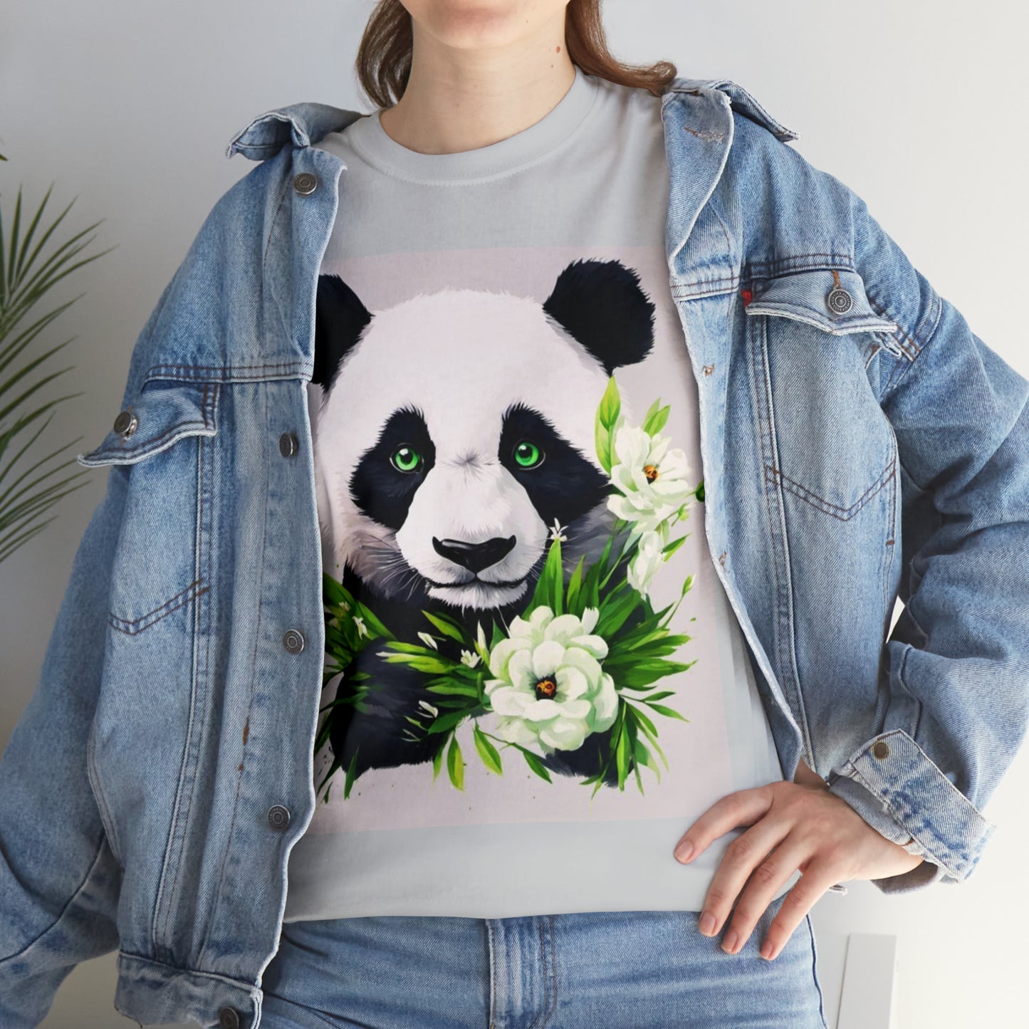 Panda Flower Power Heavy Cotton Tee