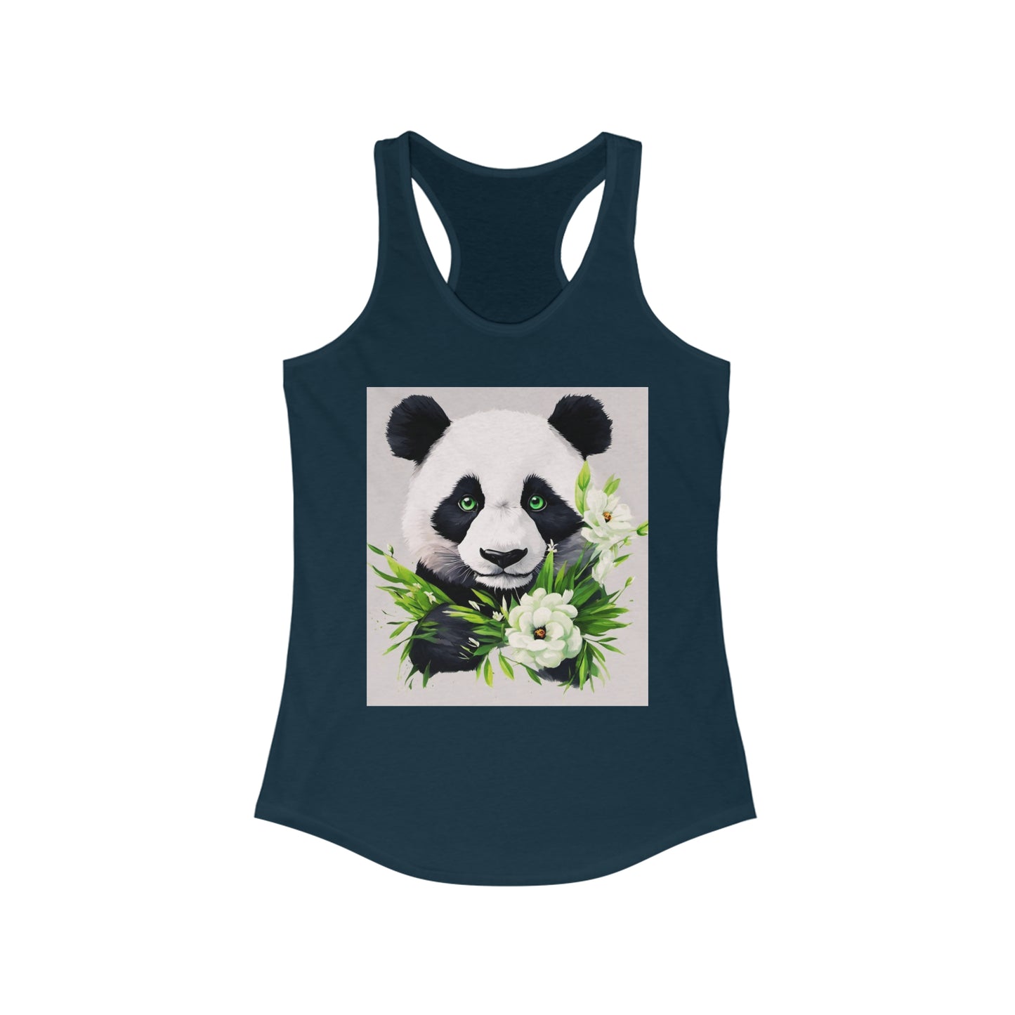 Panda Flower Power Ideal Racerback Tank