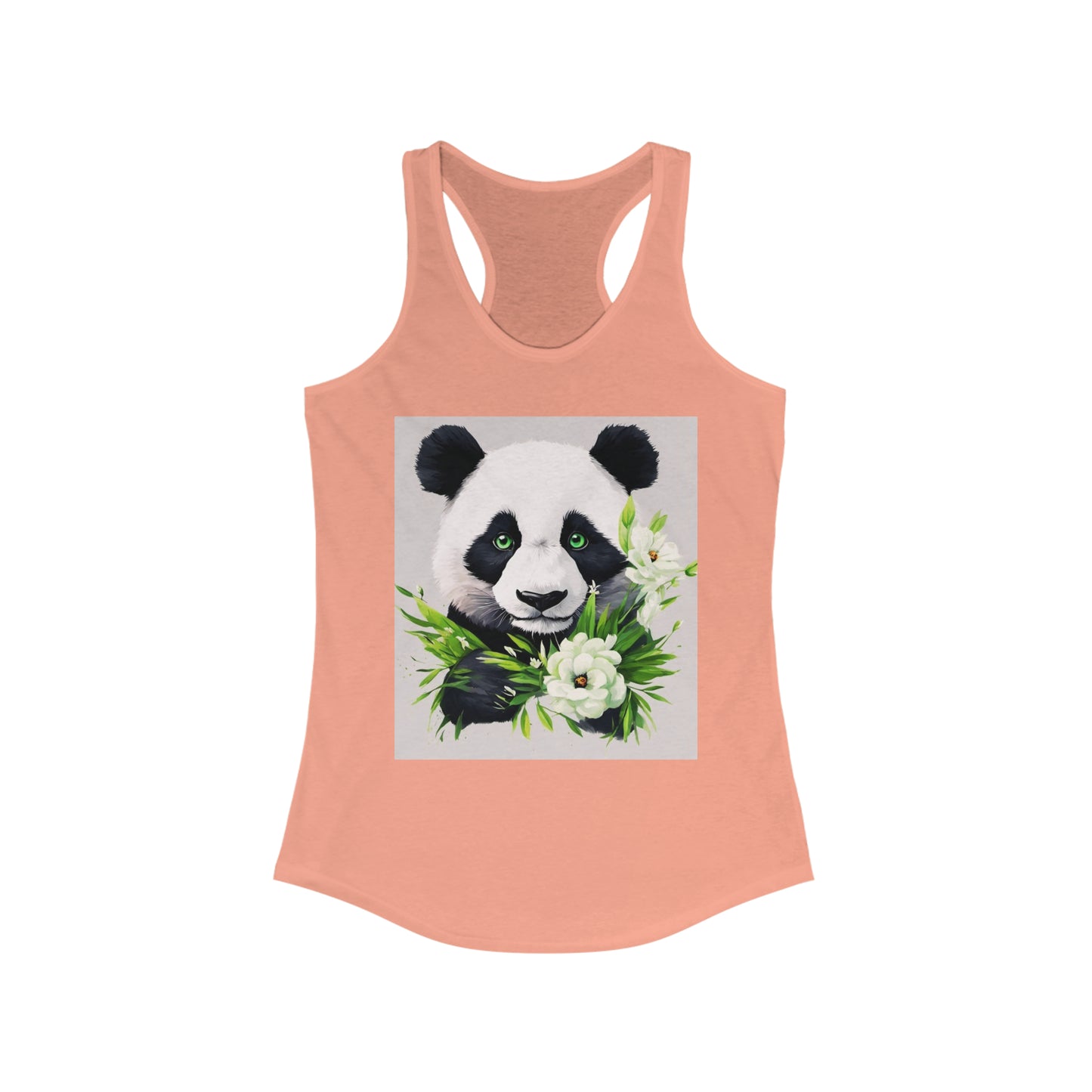 Panda Flower Power Ideal Racerback Tank