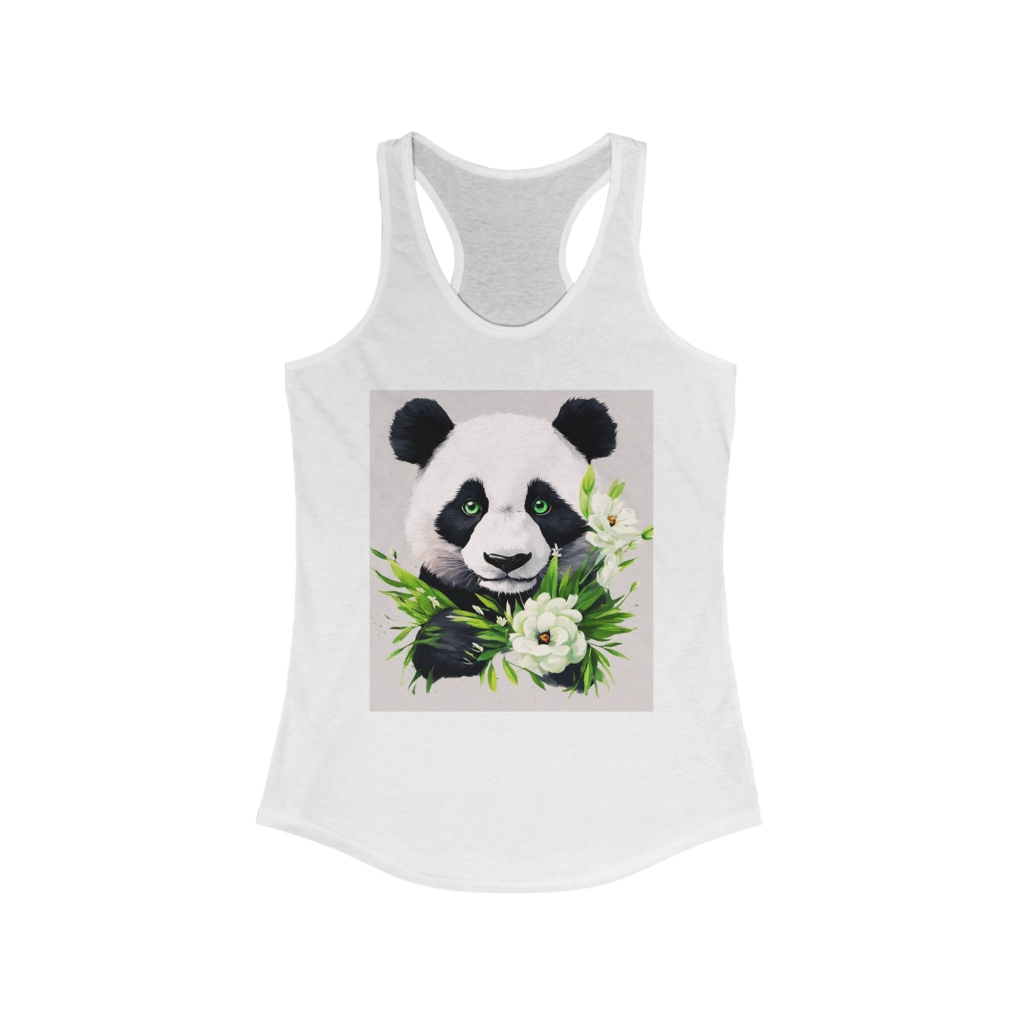 Panda Flower Power Ideal Racerback Tank