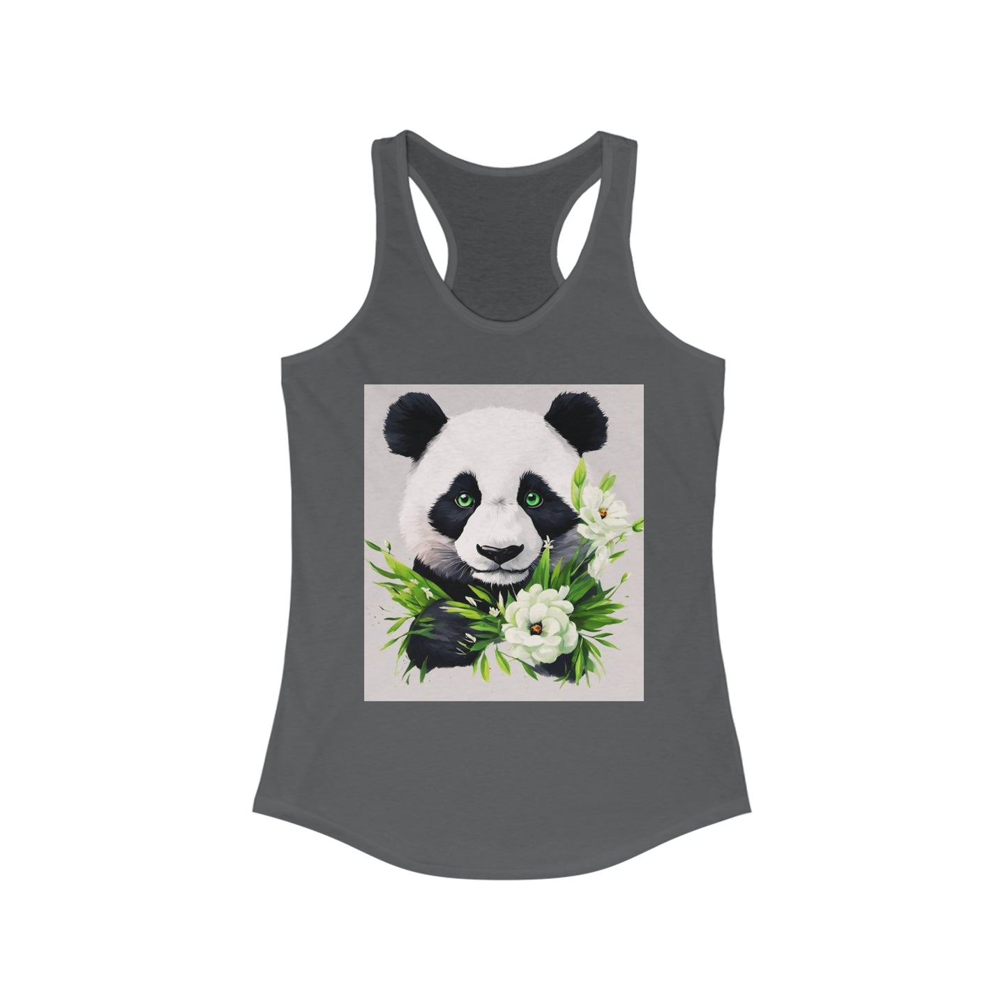 Panda Flower Power Ideal Racerback Tank