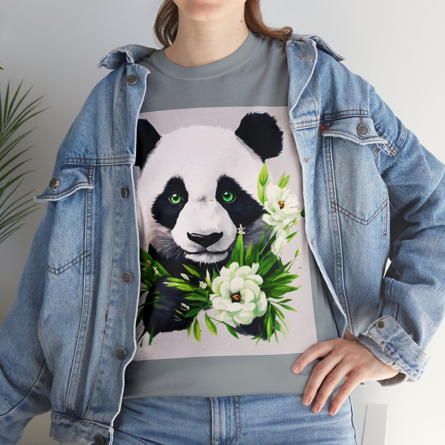 Panda Flower Power Heavy Cotton Tee