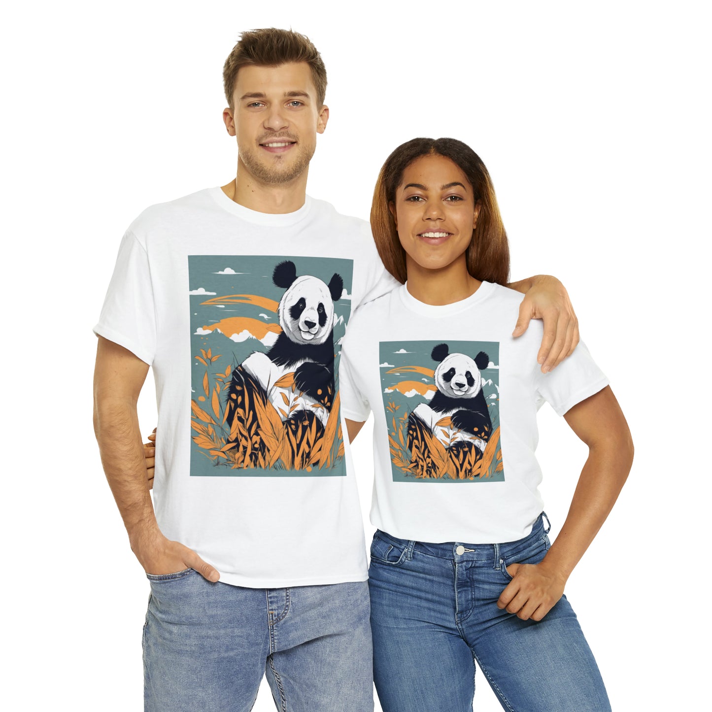 Autumn Panda Unisex Heavy Cotton Tee