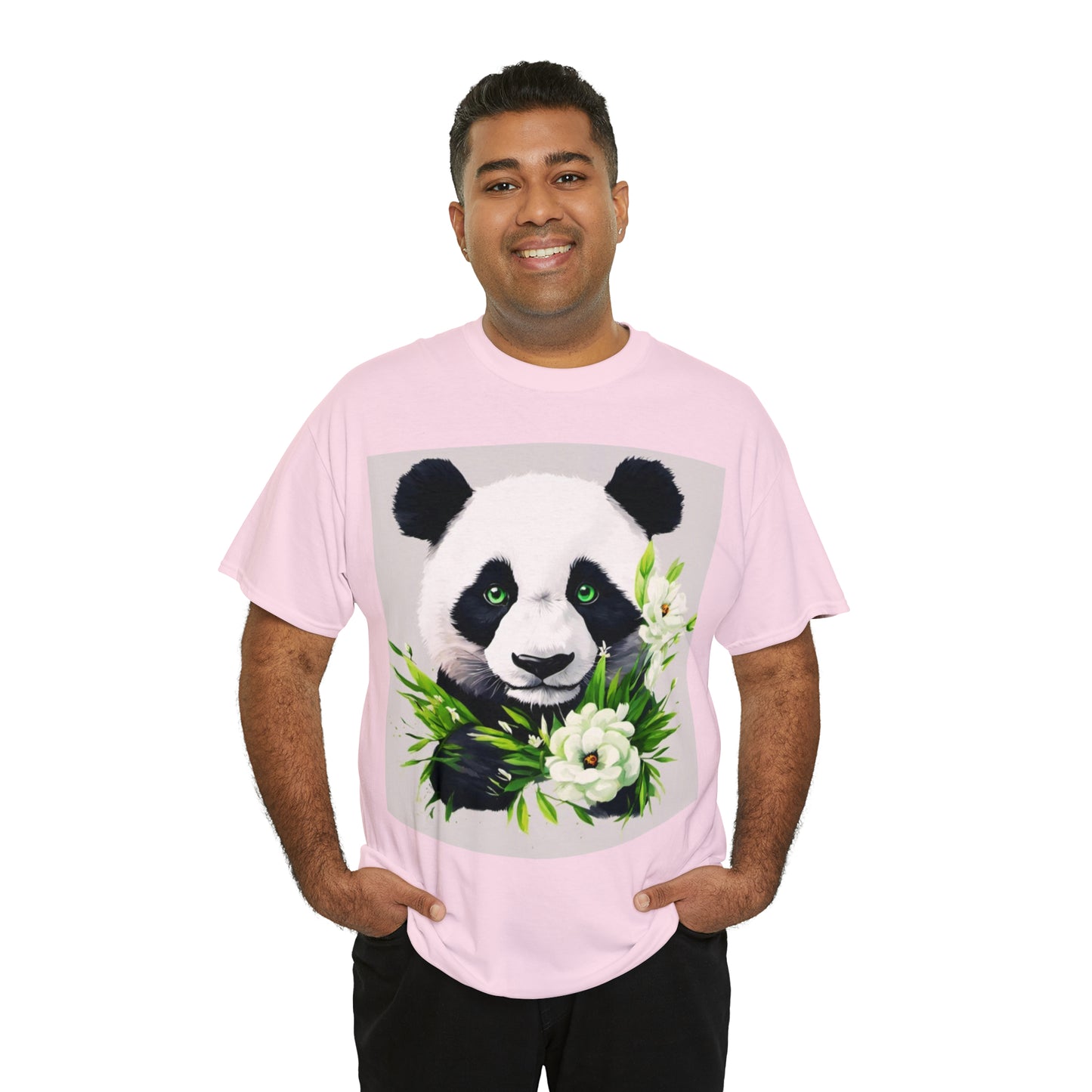 Panda Flower Power Heavy Cotton Tee