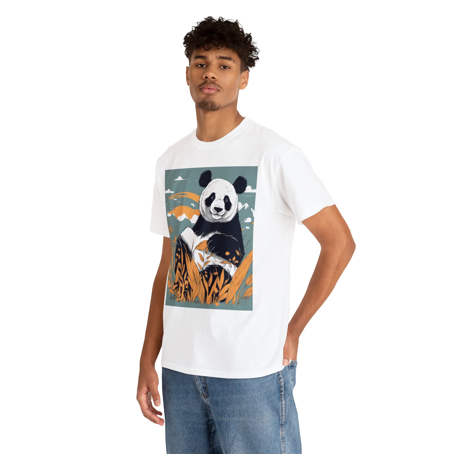 Autumn Panda Unisex Heavy Cotton Tee