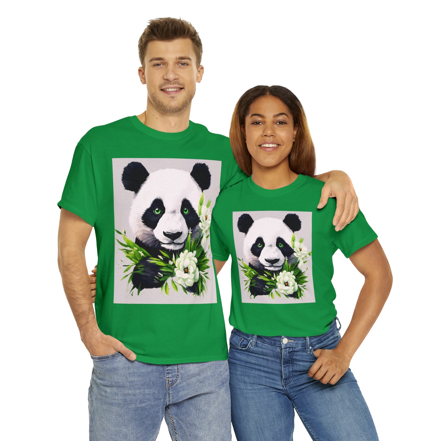 Panda Flower Power Heavy Cotton Tee