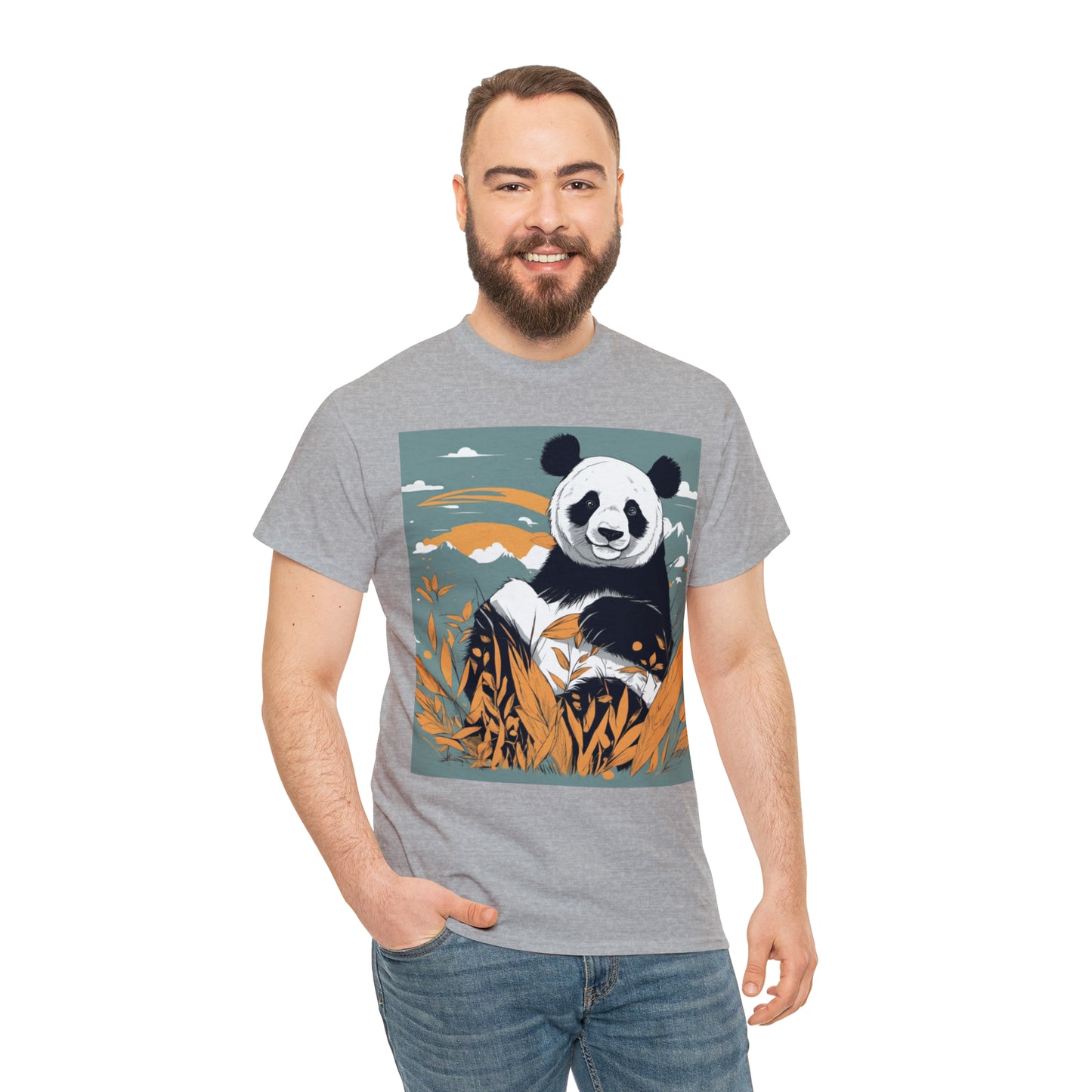 Autumn Panda Unisex Heavy Cotton Tee