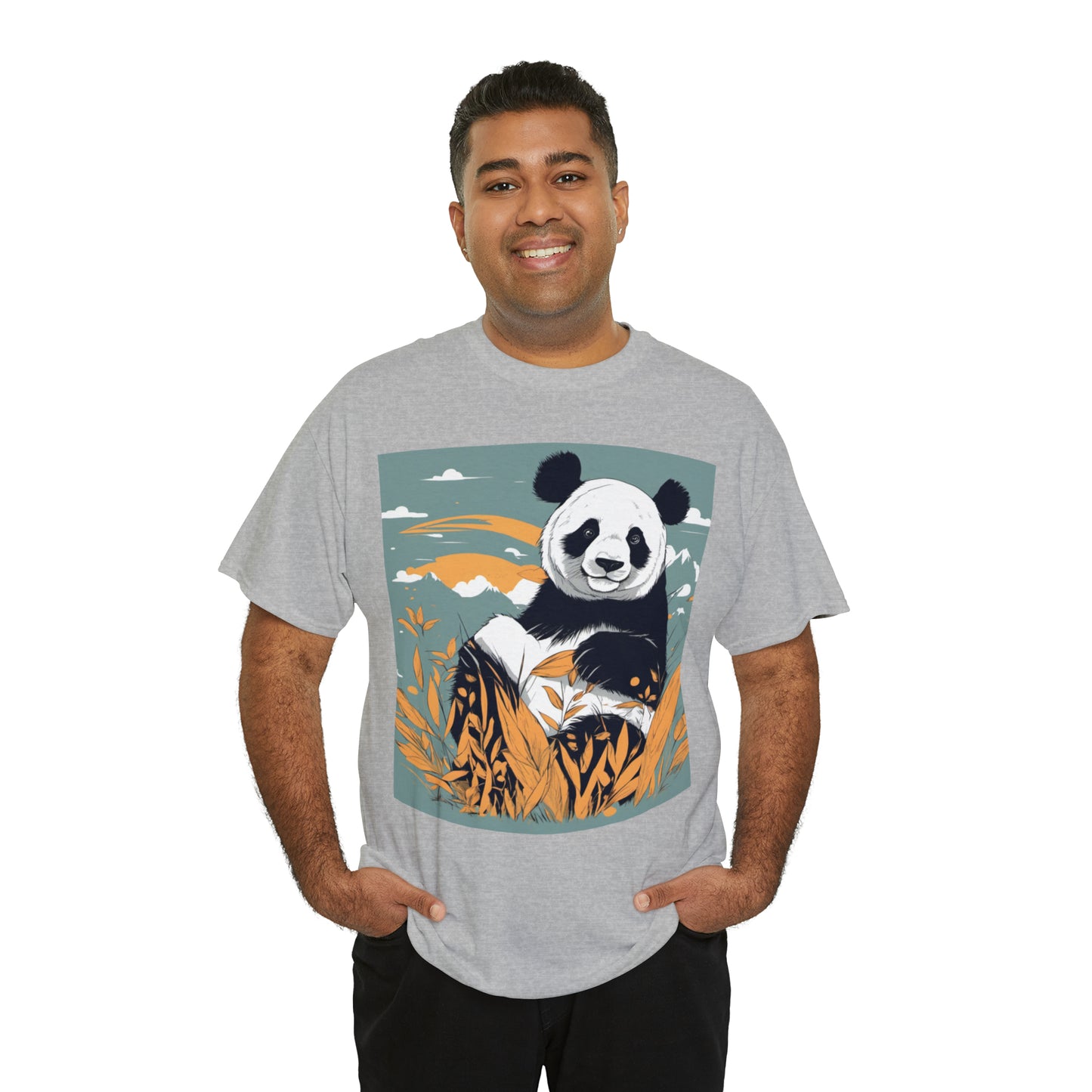 Autumn Panda Unisex Heavy Cotton Tee