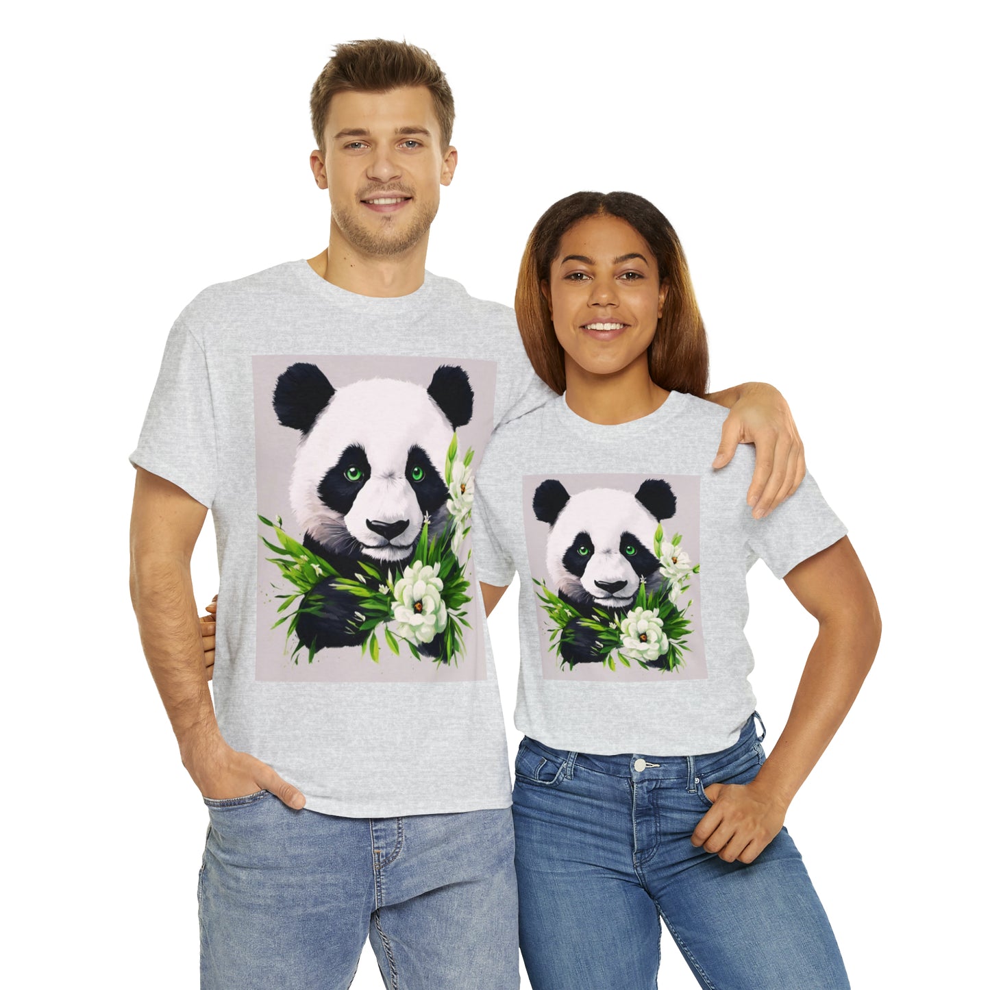 Panda Flower Power Heavy Cotton Tee