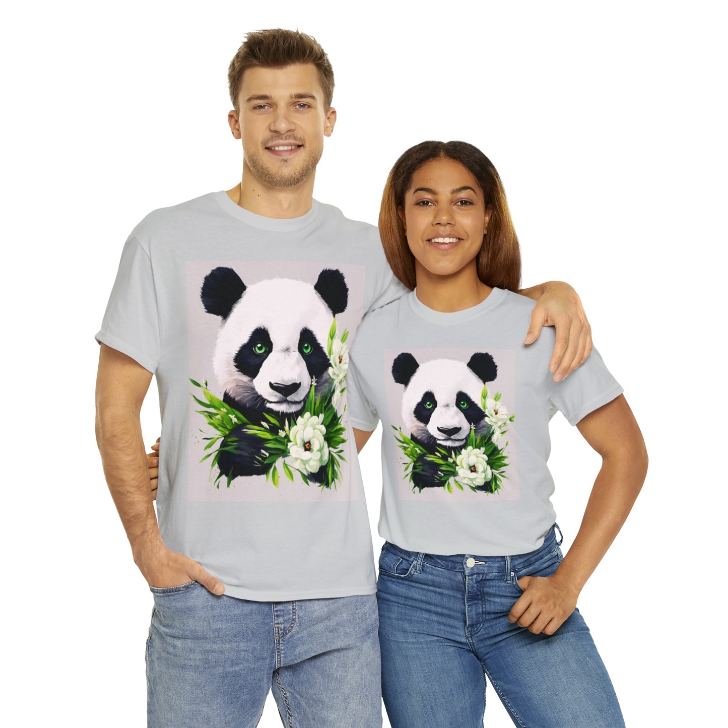 Panda Flower Power Heavy Cotton Tee