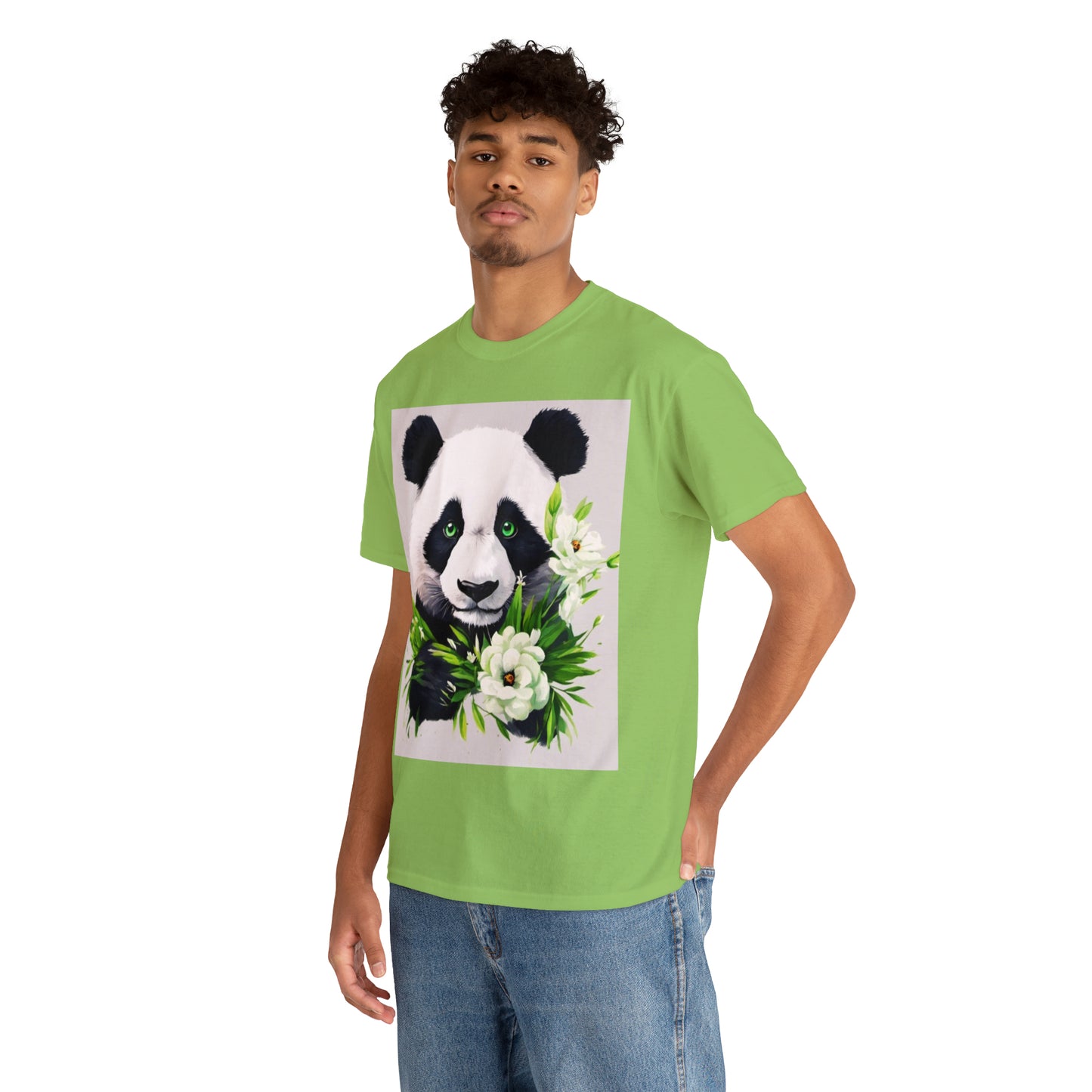 Panda Flower Power Heavy Cotton Tee