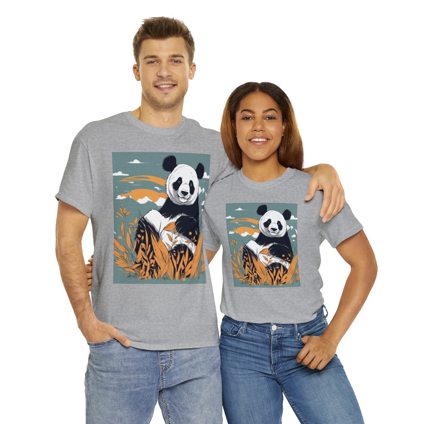 Autumn Panda Unisex Heavy Cotton Tee