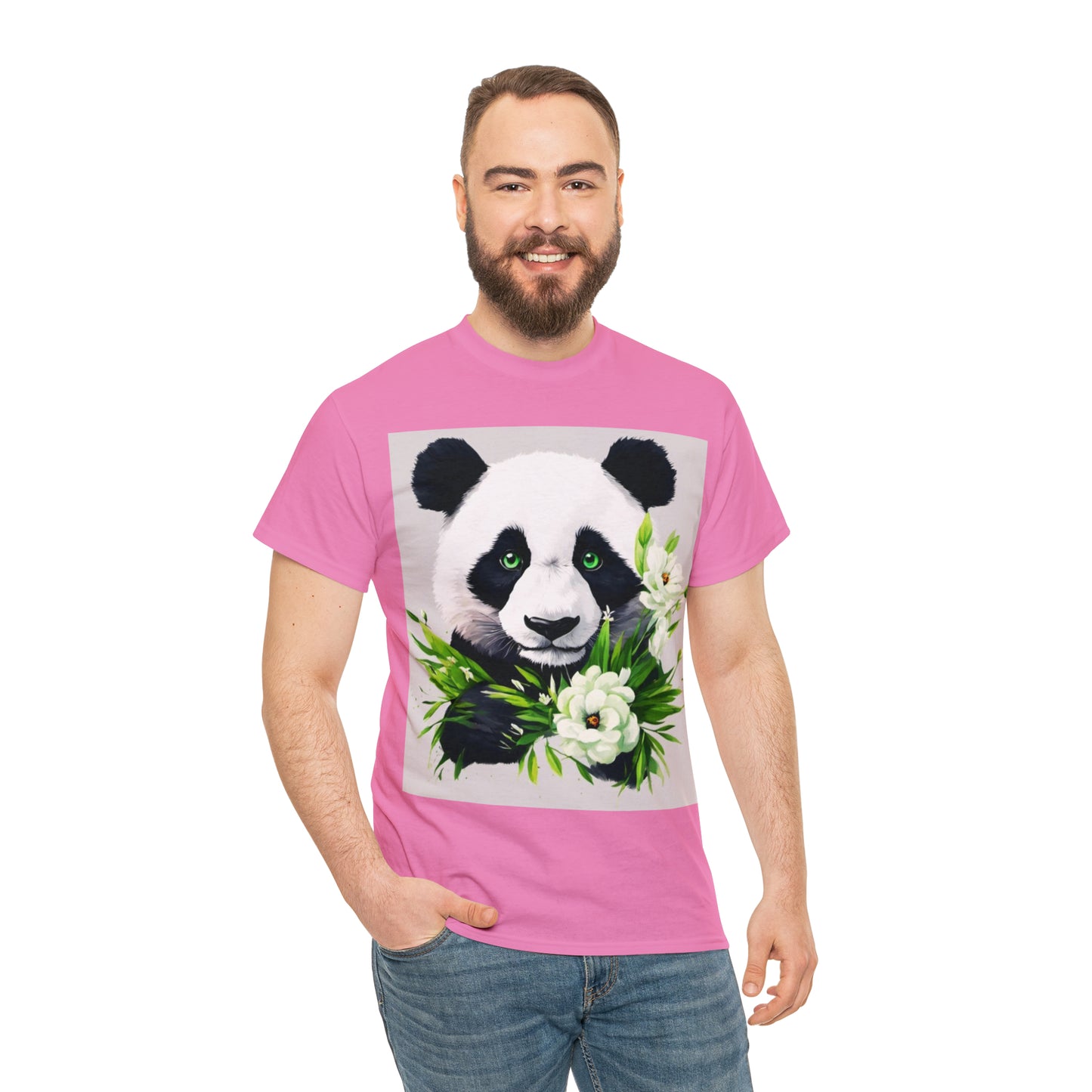 Panda Flower Power Heavy Cotton Tee