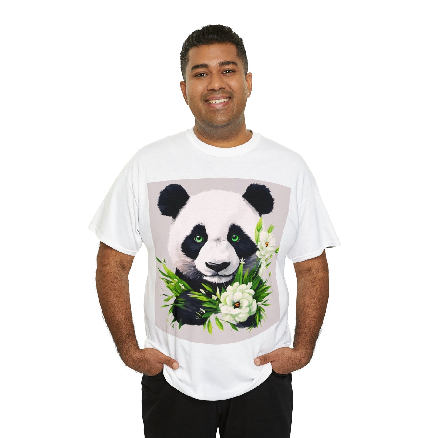 Panda Flower Power Heavy Cotton Tee