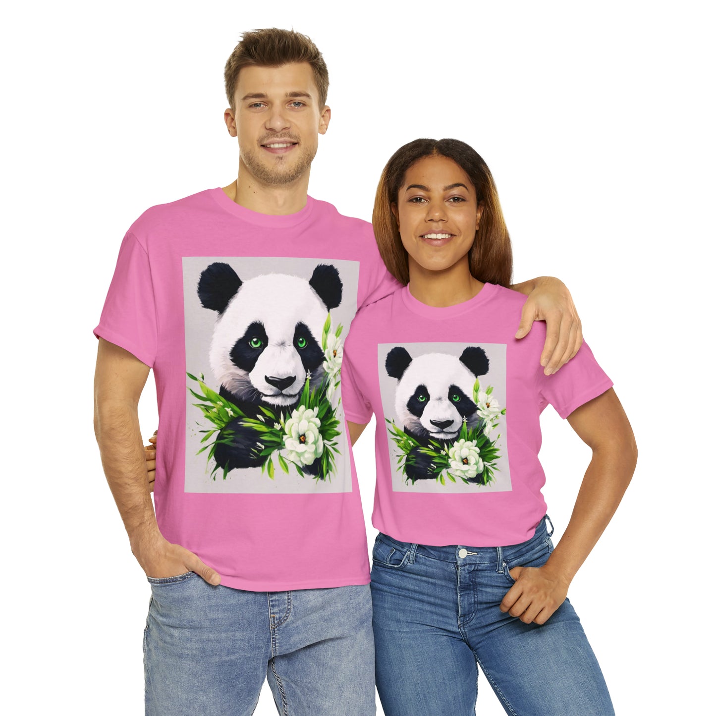 Panda Flower Power Heavy Cotton Tee