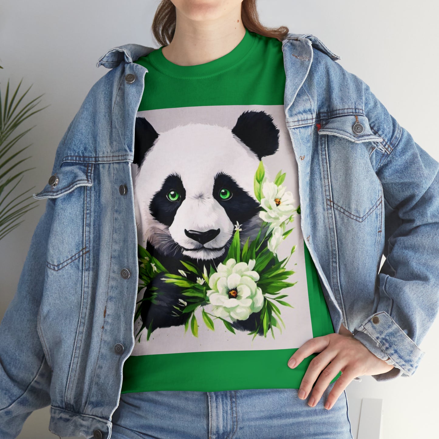 Panda Flower Power Heavy Cotton Tee