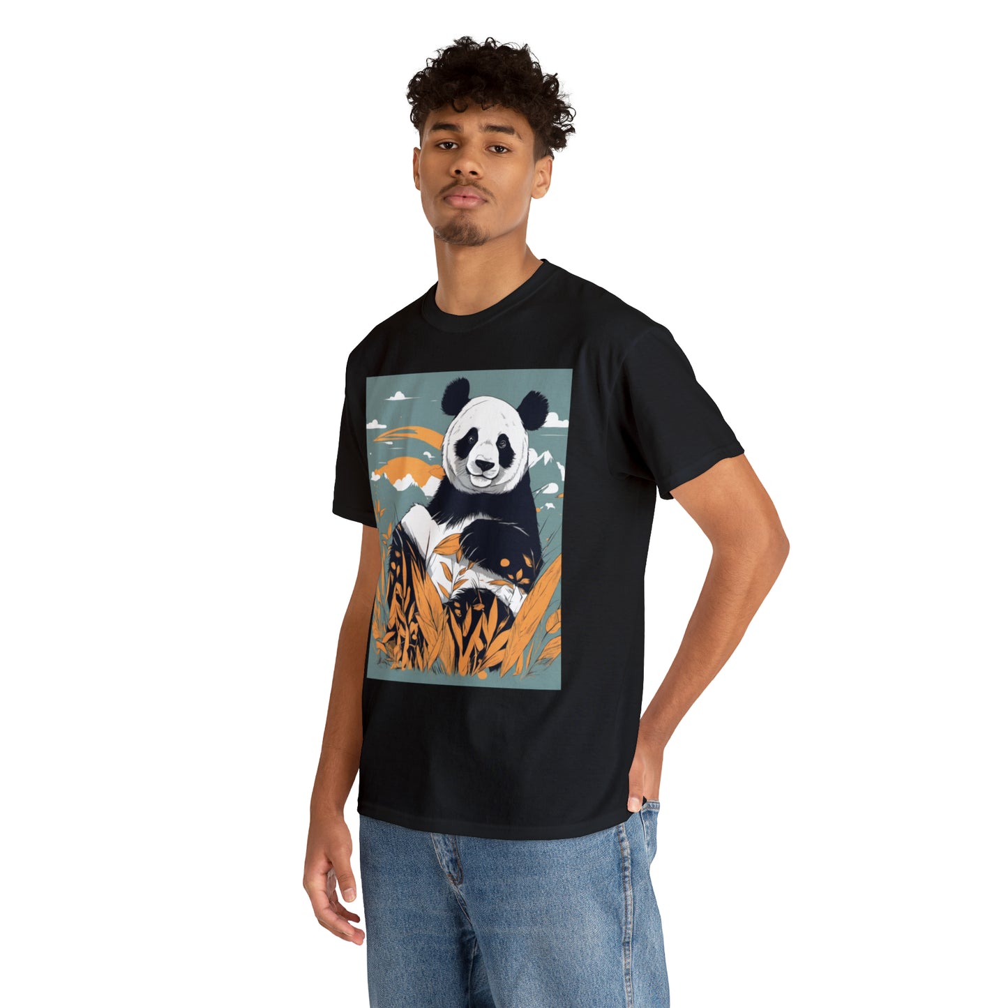 Autumn Panda Unisex Heavy Cotton Tee