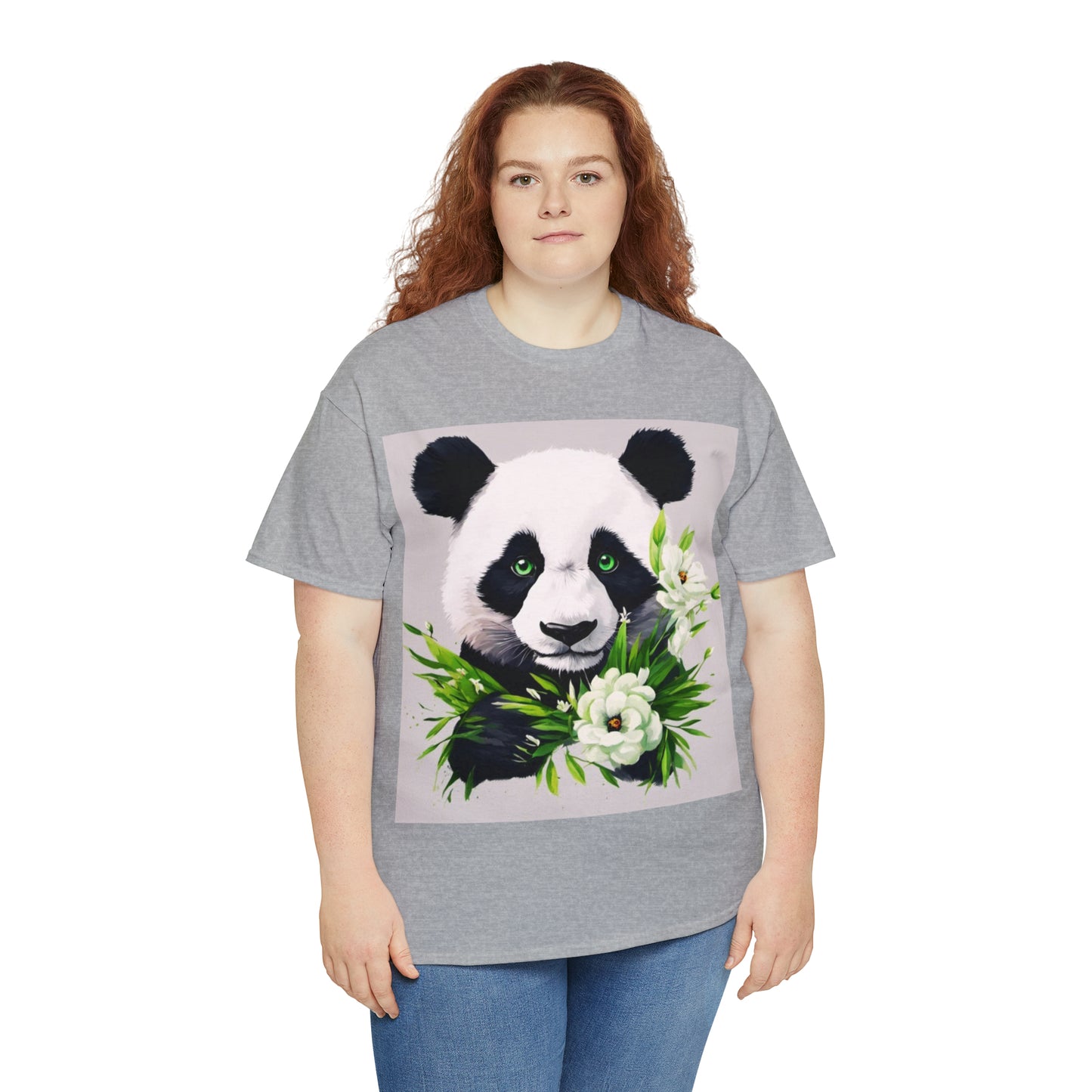 Panda Flower Power Heavy Cotton Tee