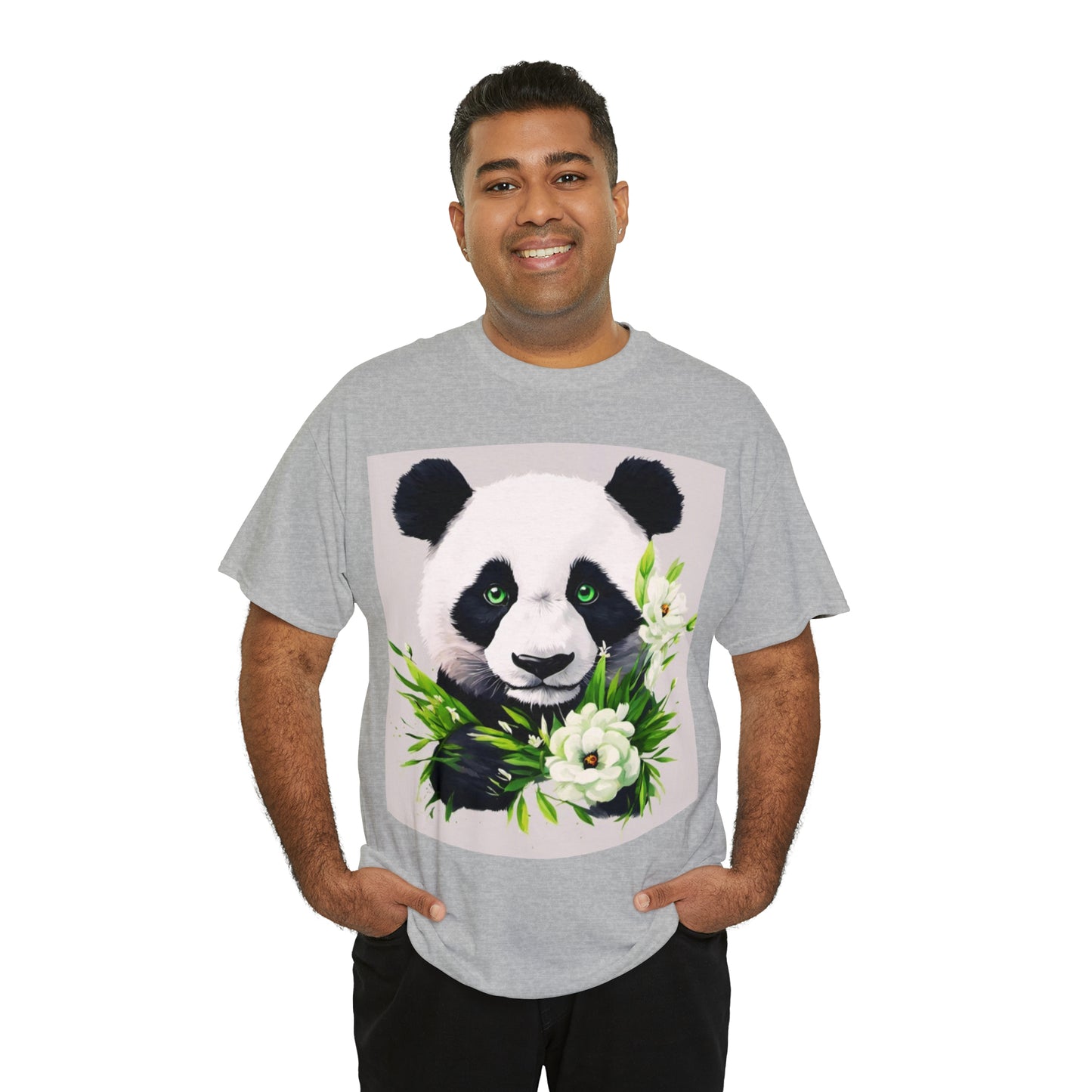 Panda Flower Power Heavy Cotton Tee