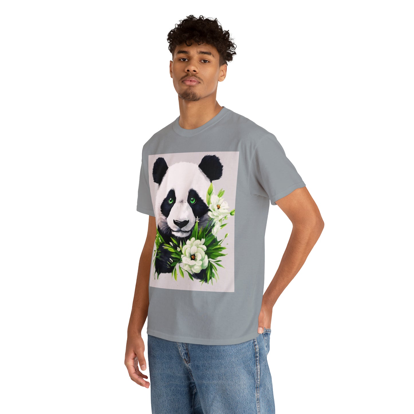 Panda Flower Power Heavy Cotton Tee