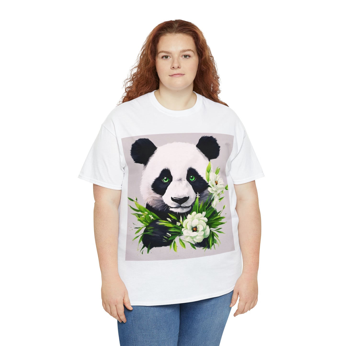 Panda Flower Power Heavy Cotton Tee