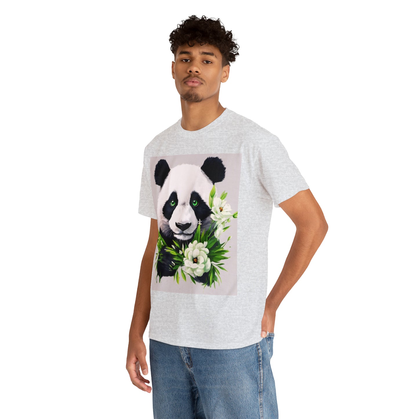 Panda Flower Power Heavy Cotton Tee