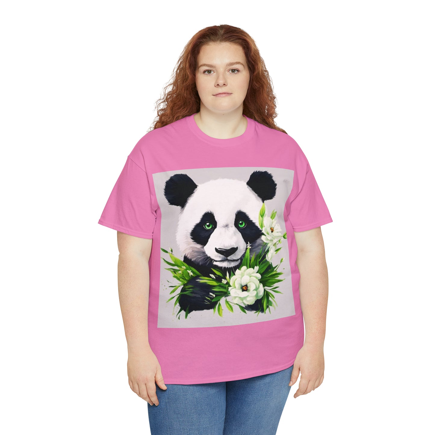 Panda Flower Power Heavy Cotton Tee