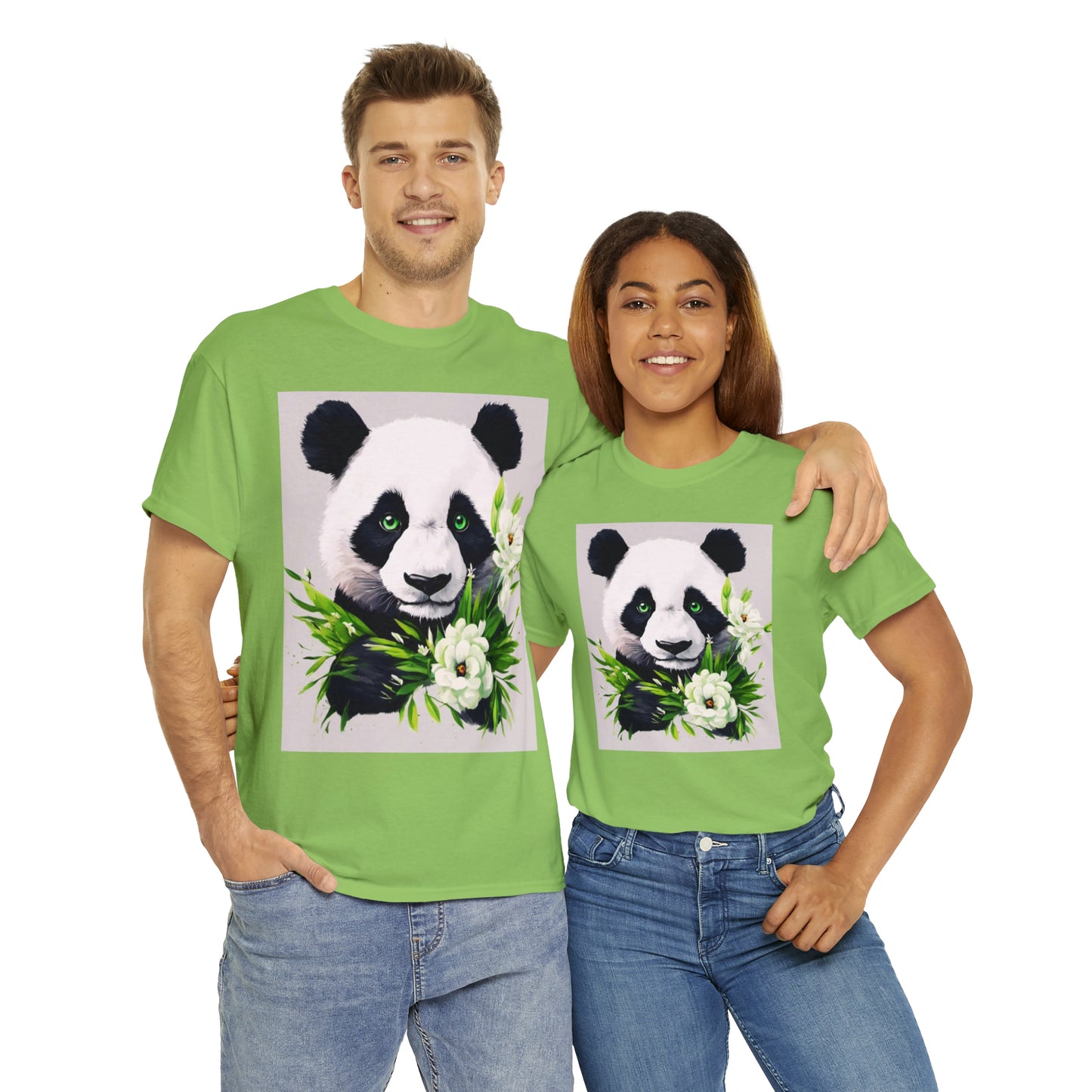 Panda Flower Power Heavy Cotton Tee