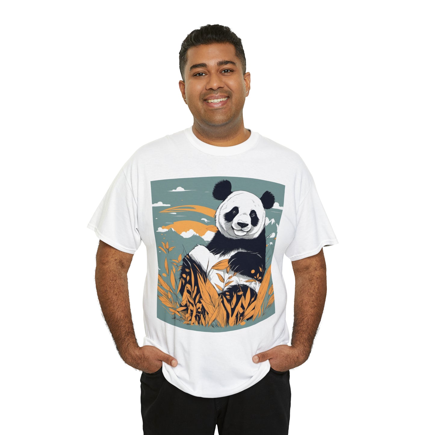 Autumn Panda Unisex Heavy Cotton Tee