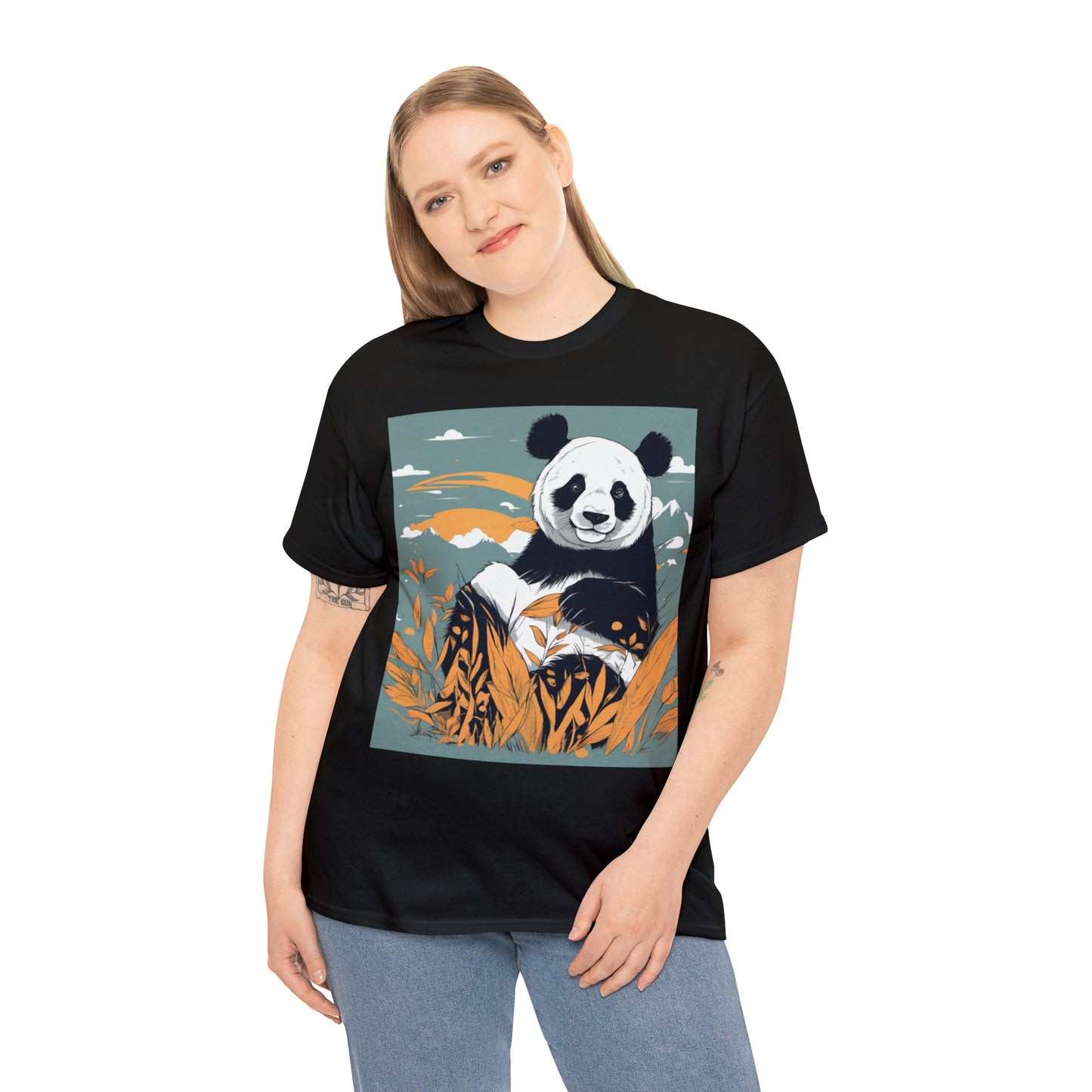 Autumn Panda Unisex Heavy Cotton Tee