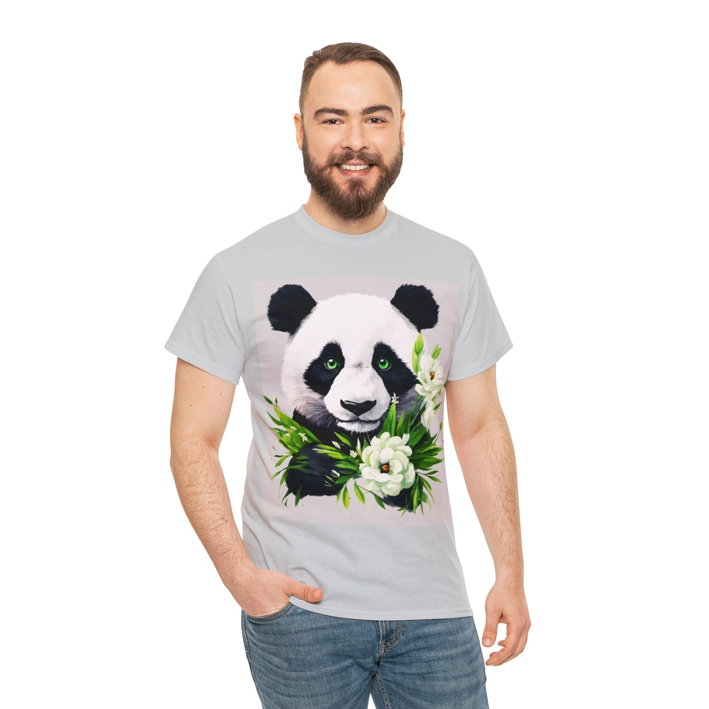 Panda Flower Power Heavy Cotton Tee