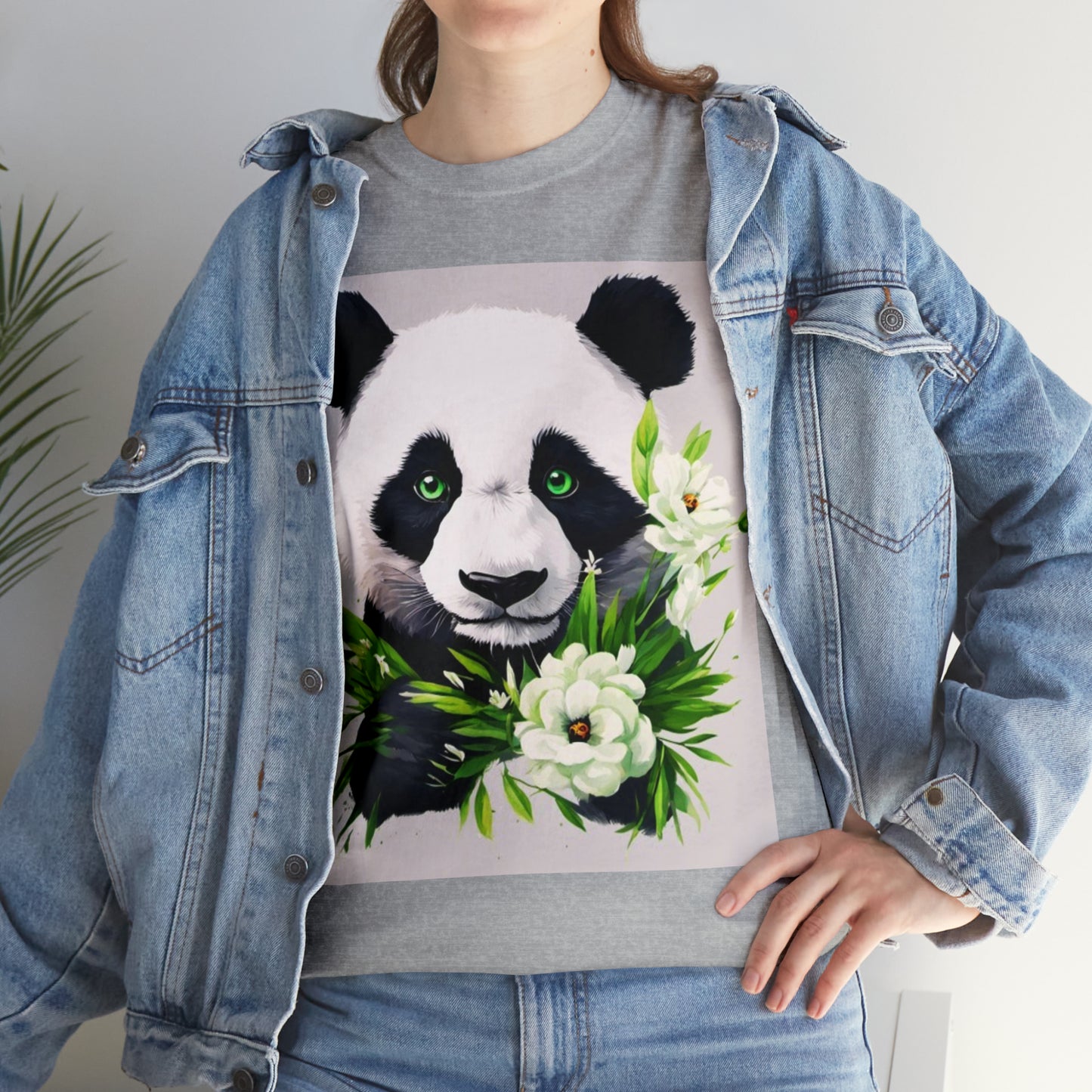 Panda Flower Power Heavy Cotton Tee