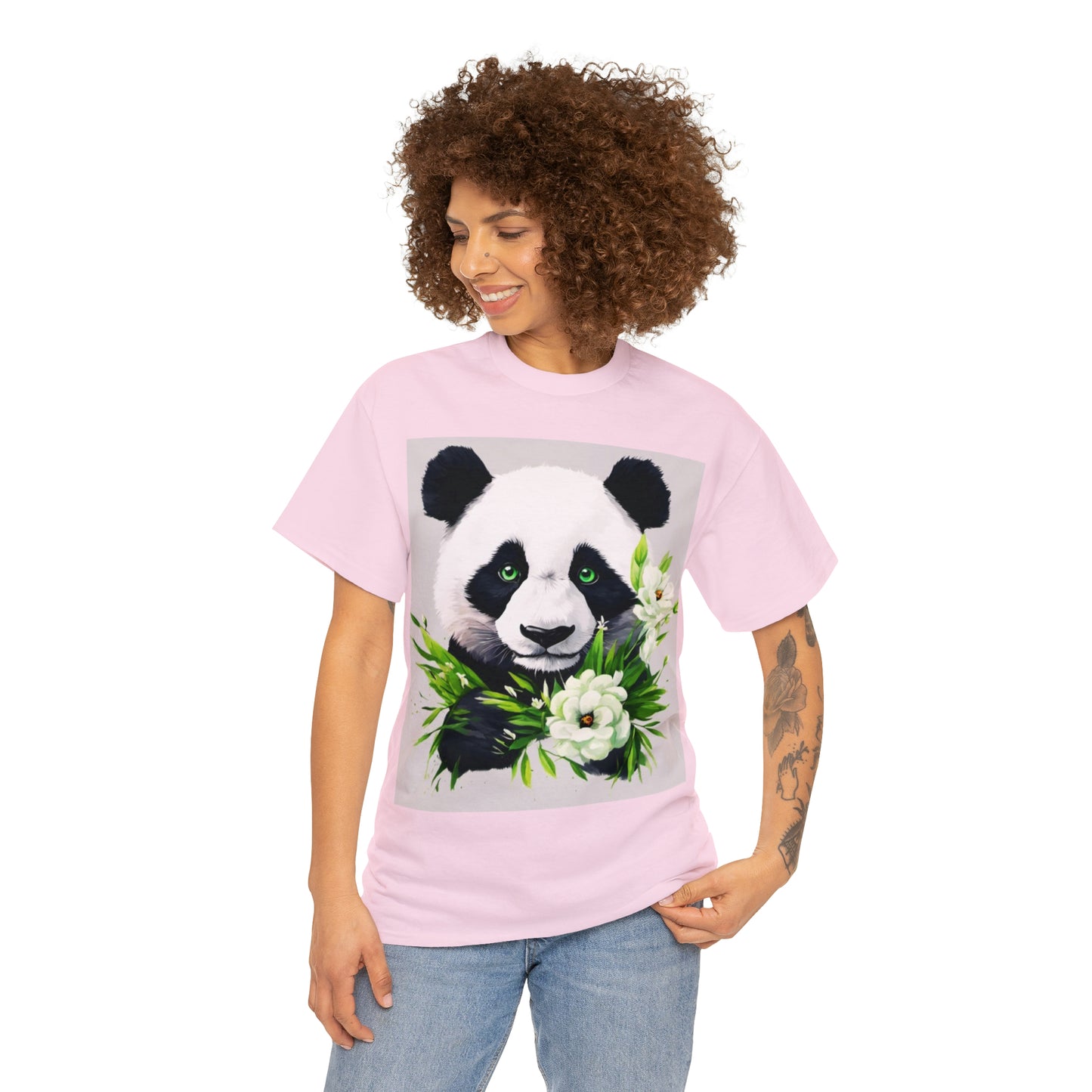 Panda Flower Power Heavy Cotton Tee