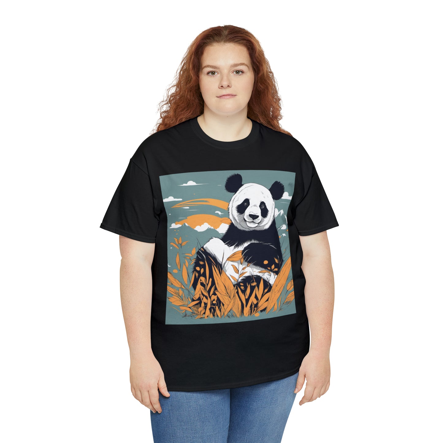 Autumn Panda Unisex Heavy Cotton Tee