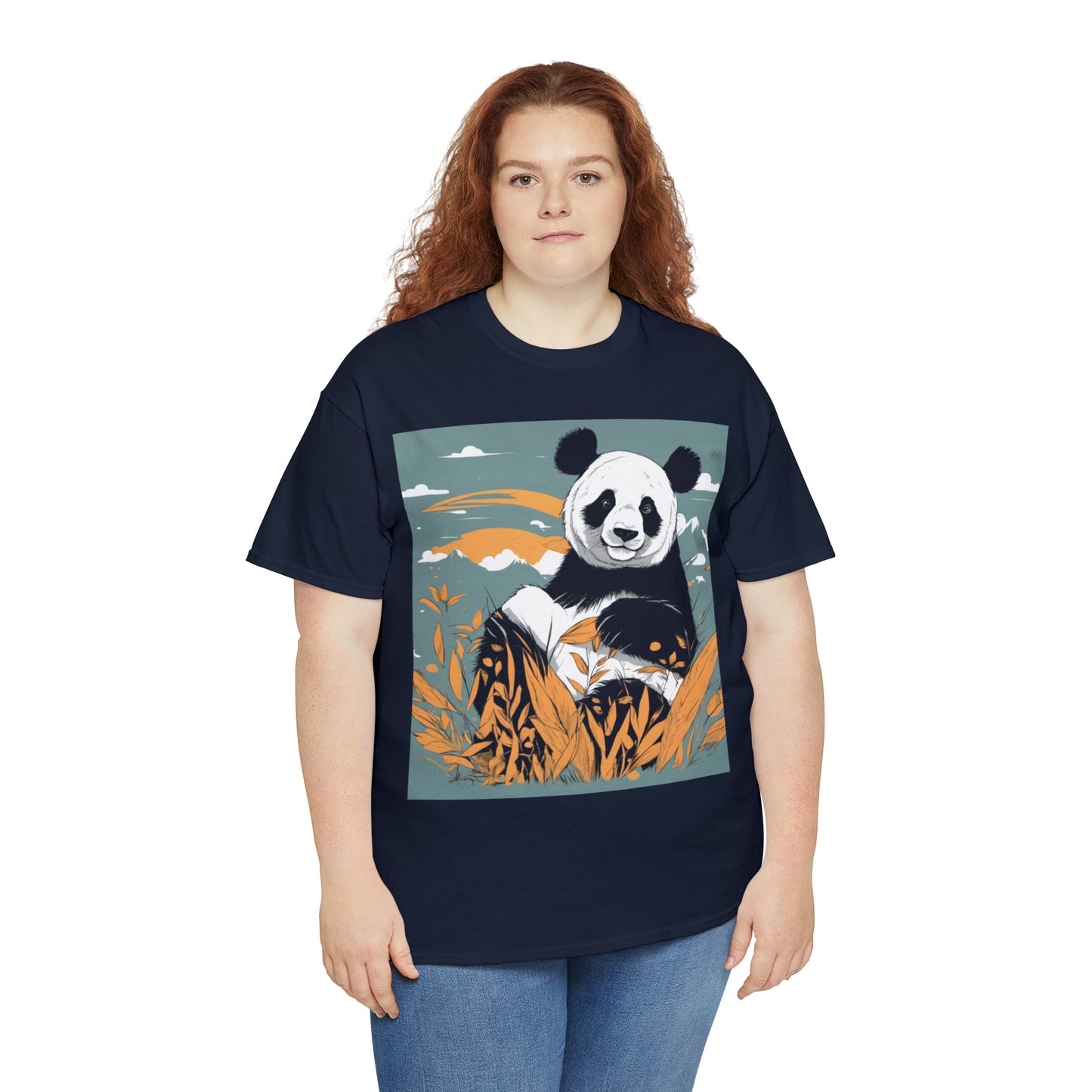 Autumn Panda Unisex Heavy Cotton Tee