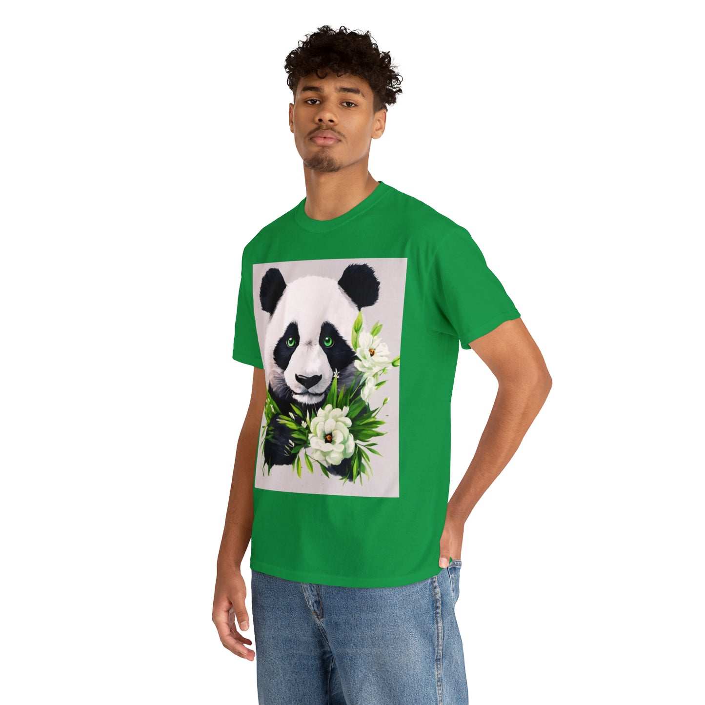 Panda Flower Power Heavy Cotton Tee