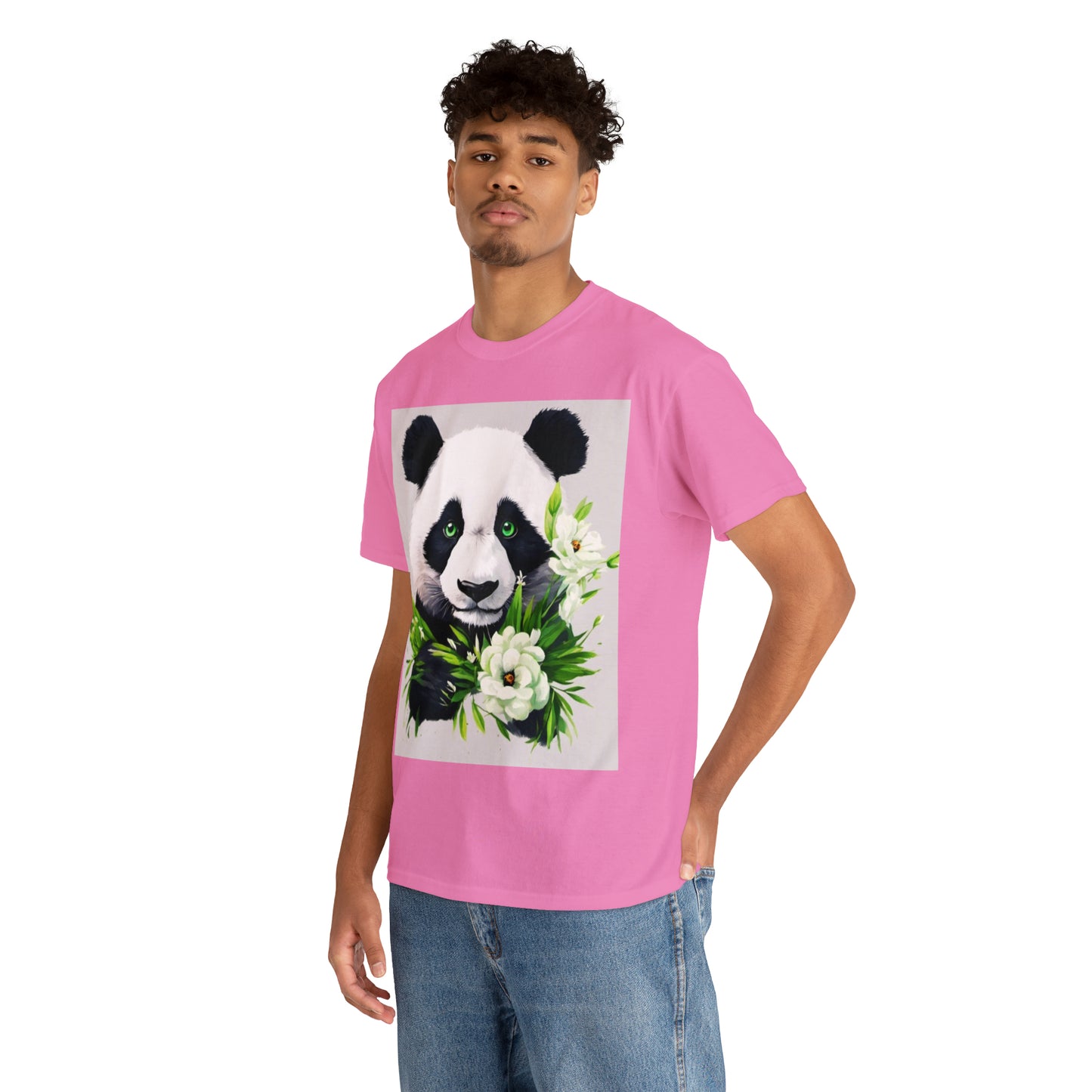 Panda Flower Power Heavy Cotton Tee