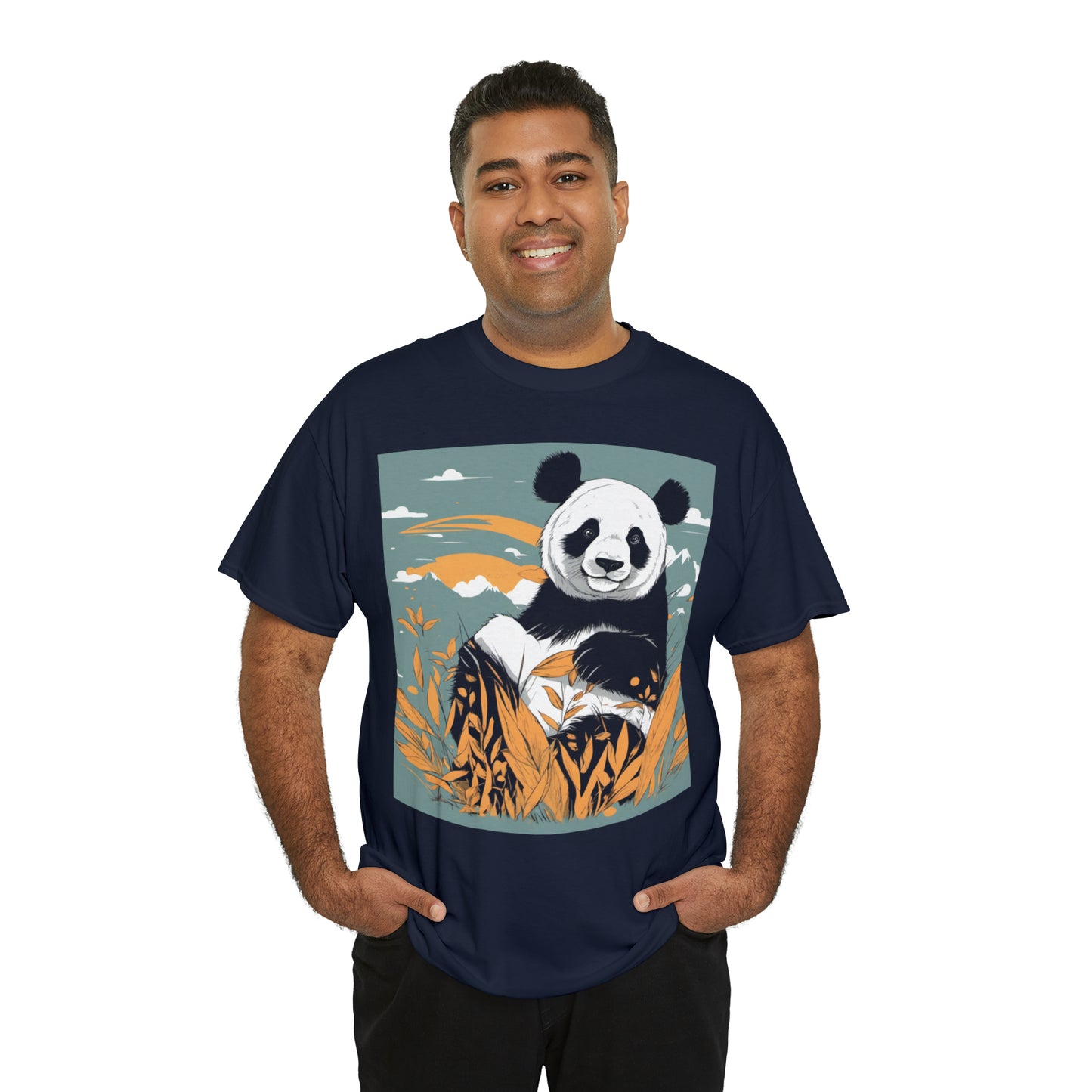 Autumn Panda Unisex Heavy Cotton Tee