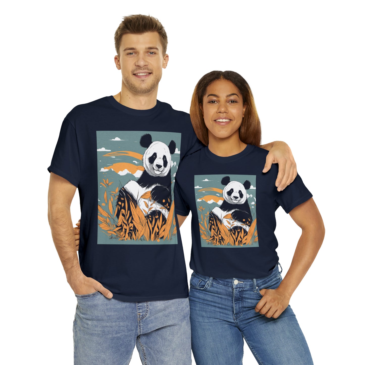 Autumn Panda Unisex Heavy Cotton Tee