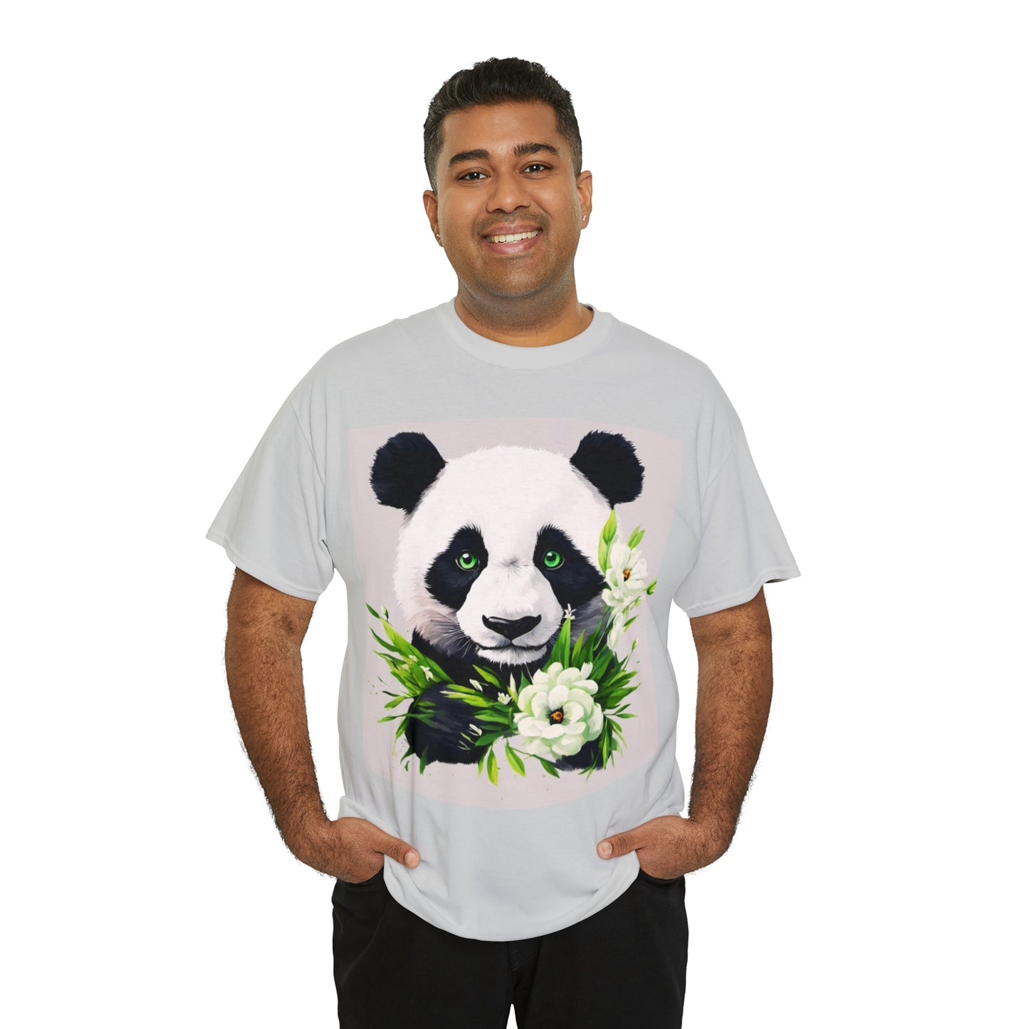 Panda Flower Power Heavy Cotton Tee