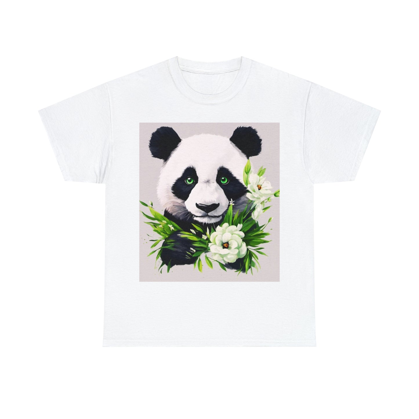 Panda Flower Power Heavy Cotton Tee