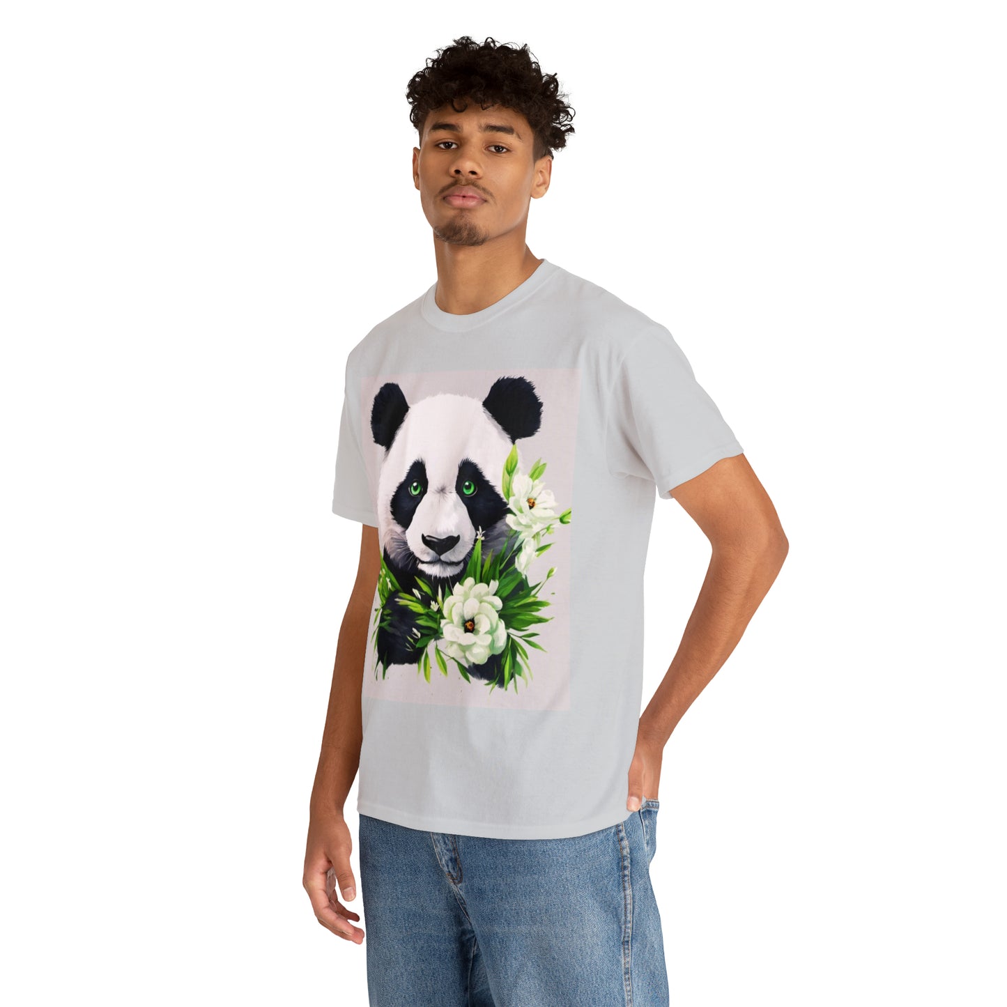 Panda Flower Power Heavy Cotton Tee