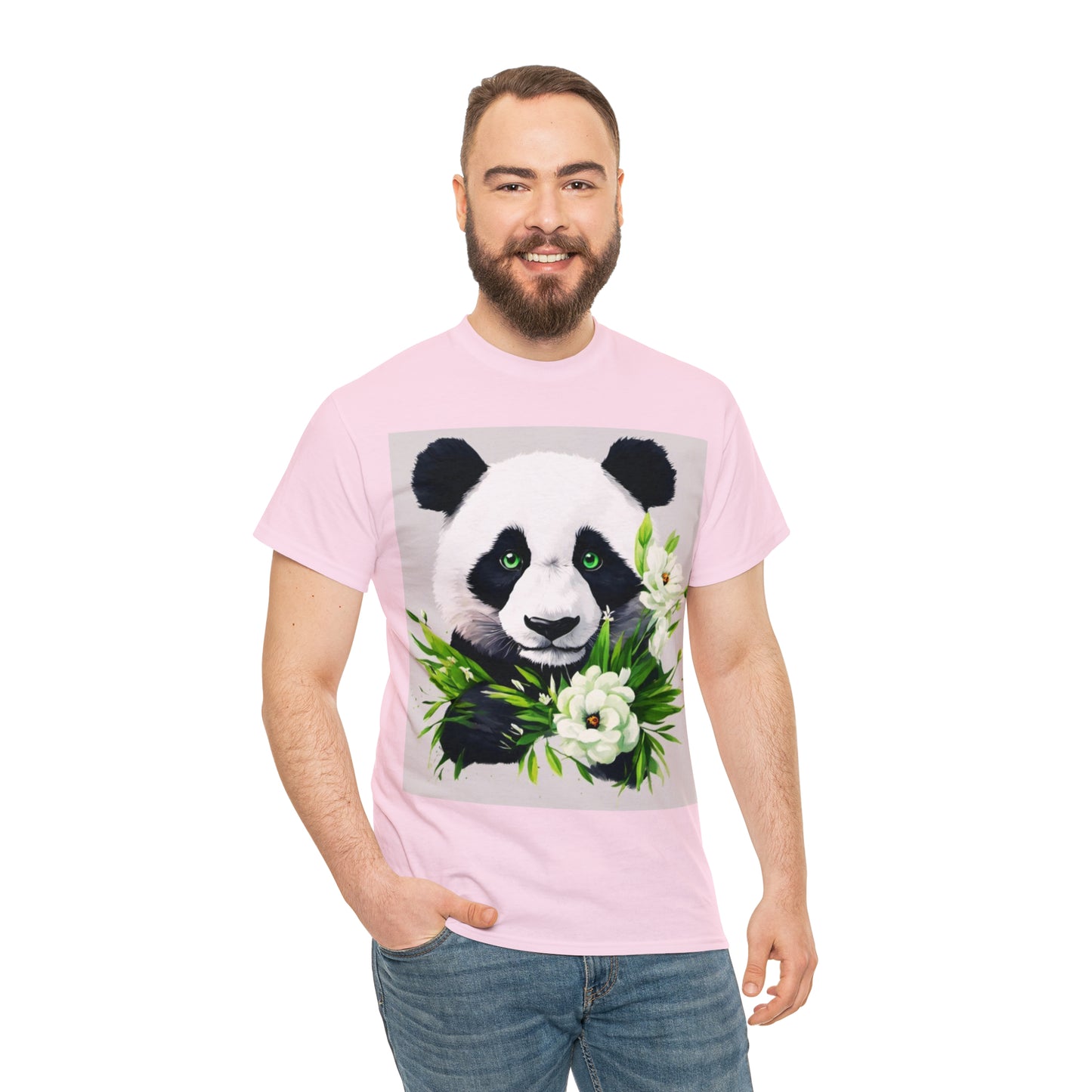 Panda Flower Power Heavy Cotton Tee